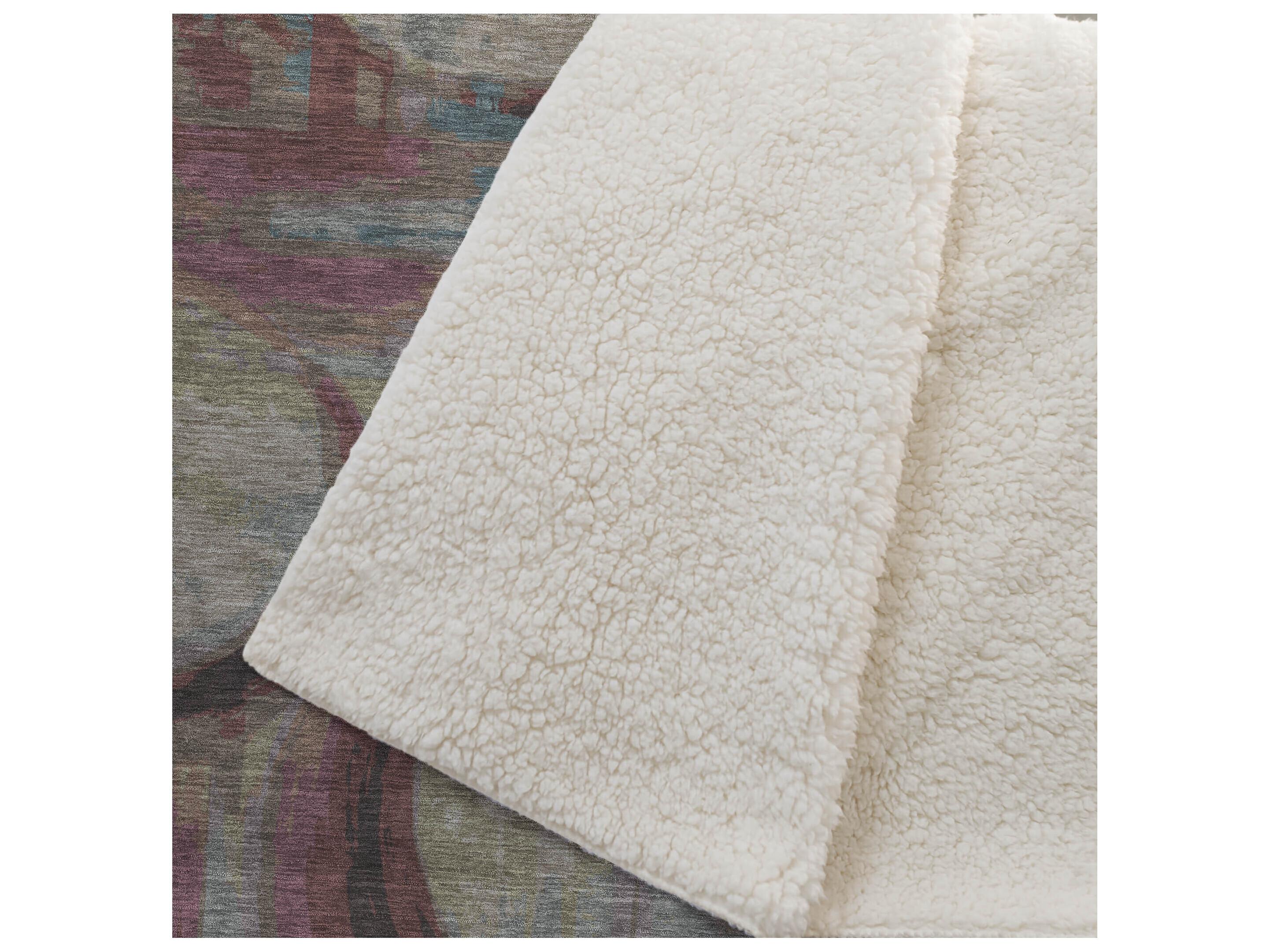 Dalyn Sherpa Brown Polyester Throw