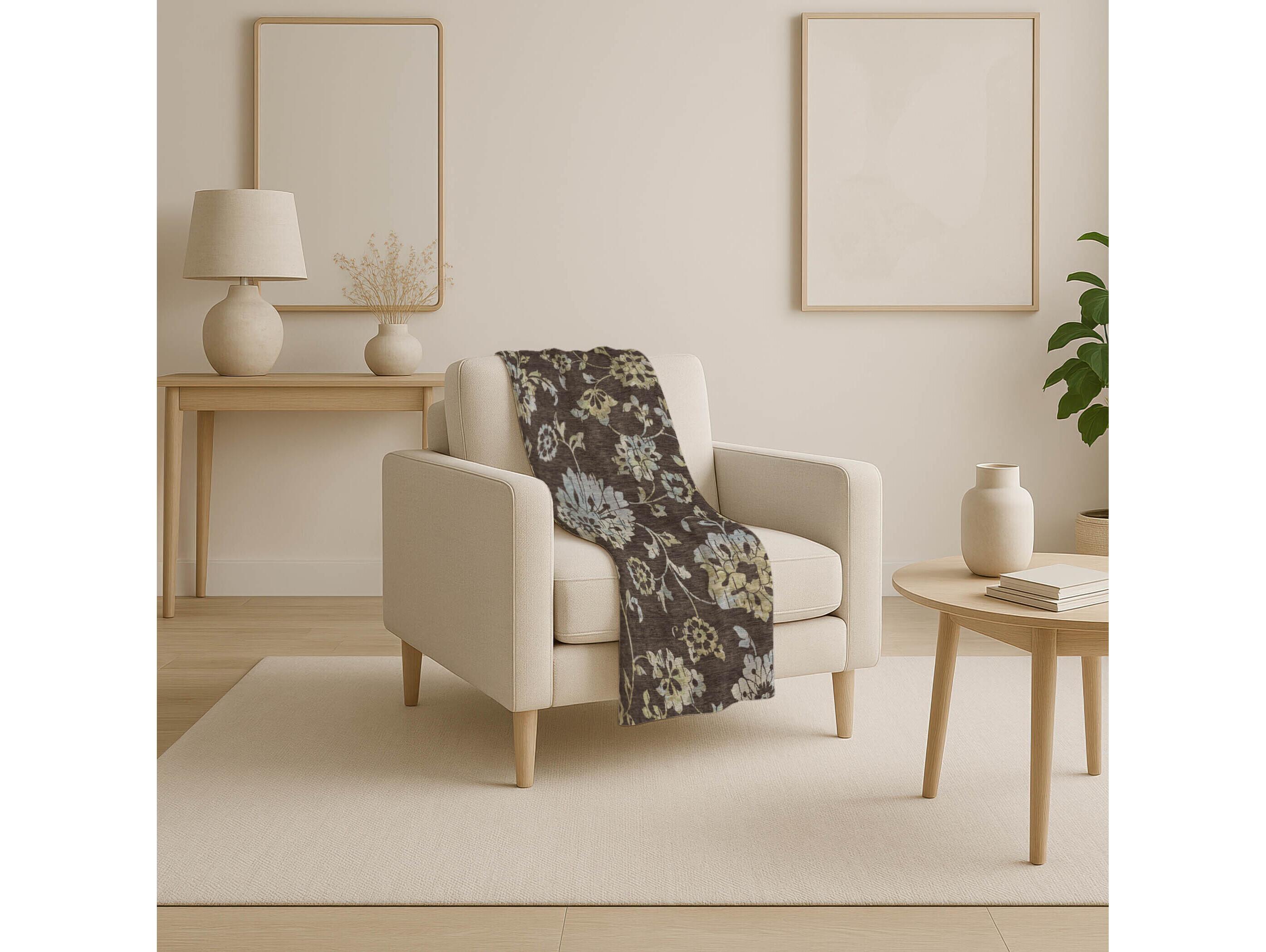 Dalyn Sherpa Brown Polyester Throw