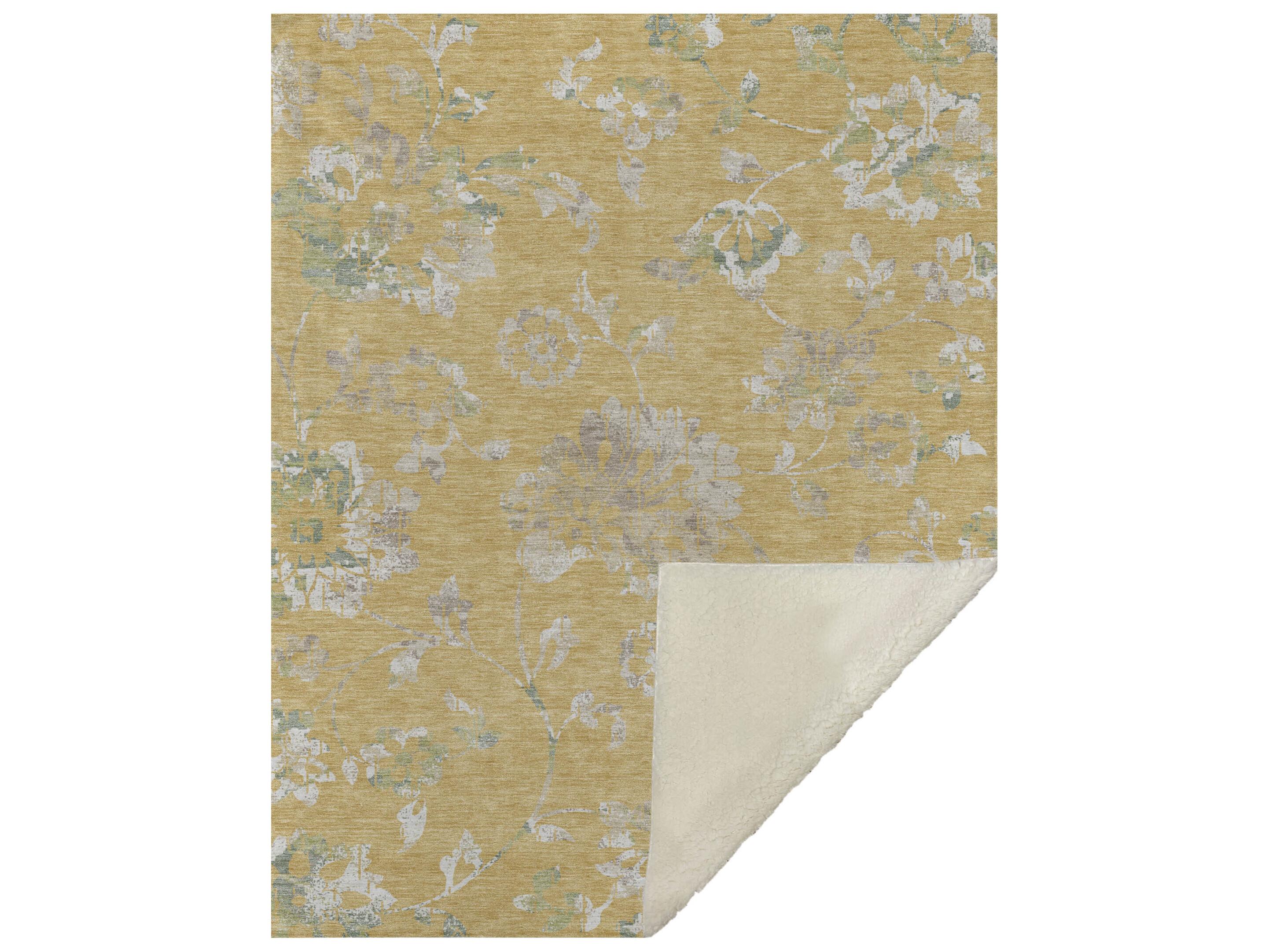 Dalyn Sherpa Gold Polyester Throw