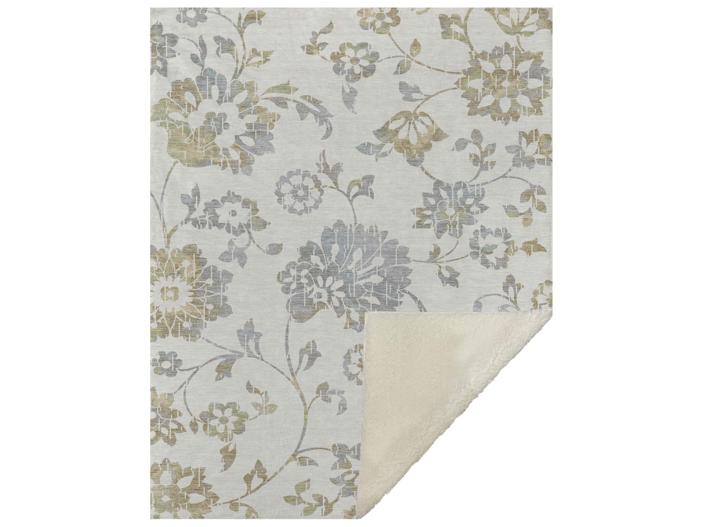 Dalyn Sherpa Ivory Polyester Throw