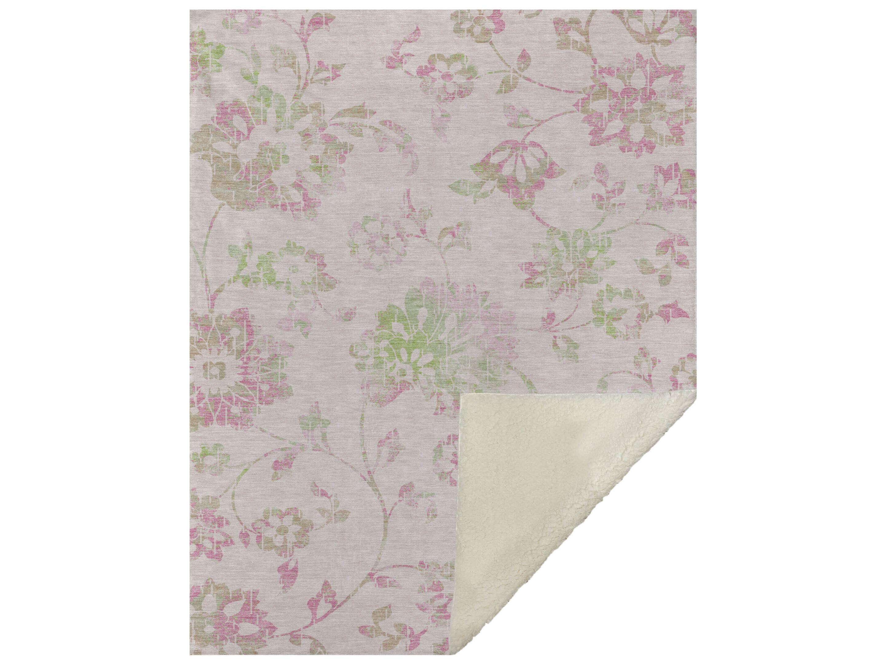 Dalyn Sherpa Pink Polyester Throw