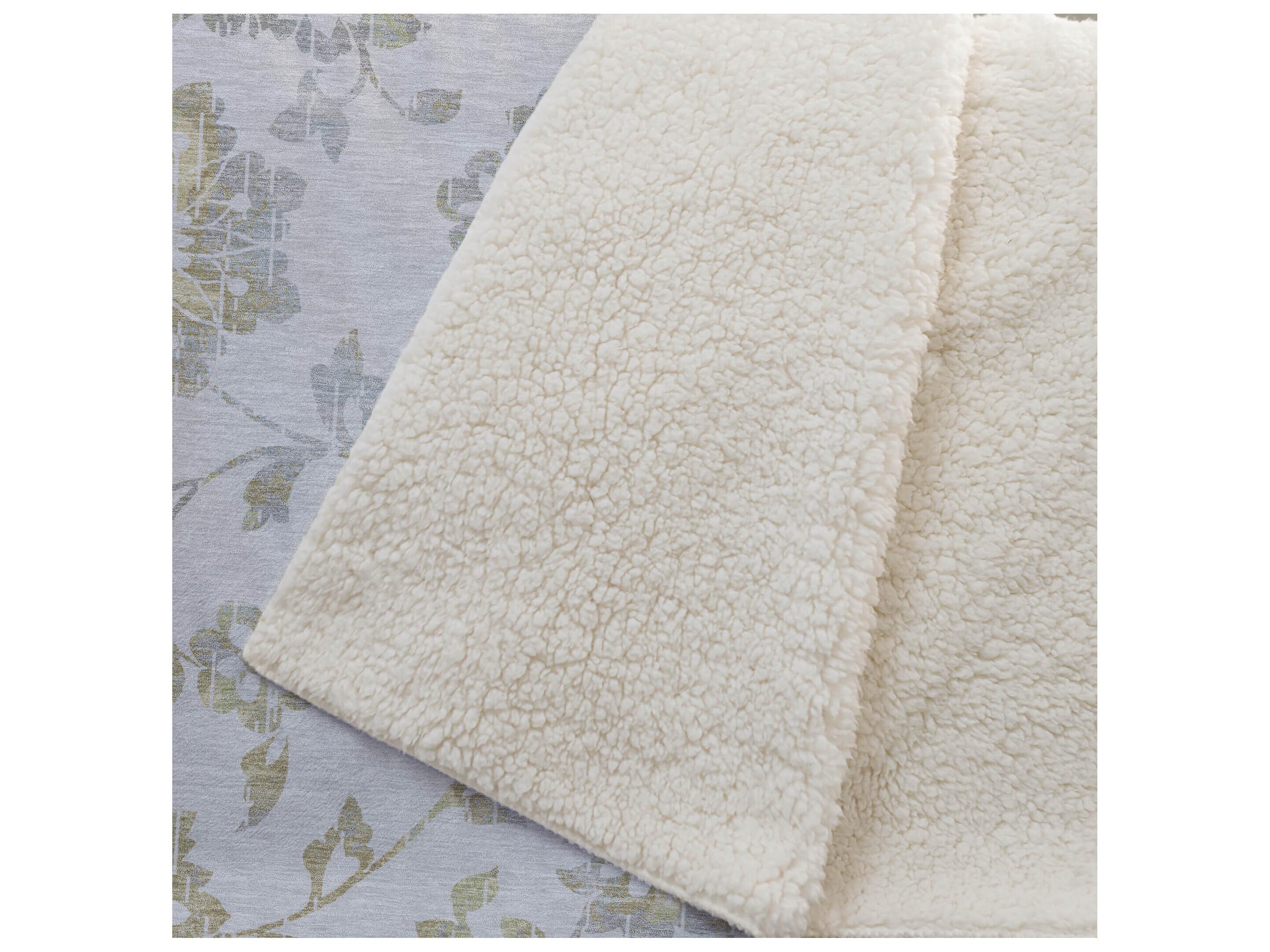 Dalyn Sherpa Gray Polyester Throw