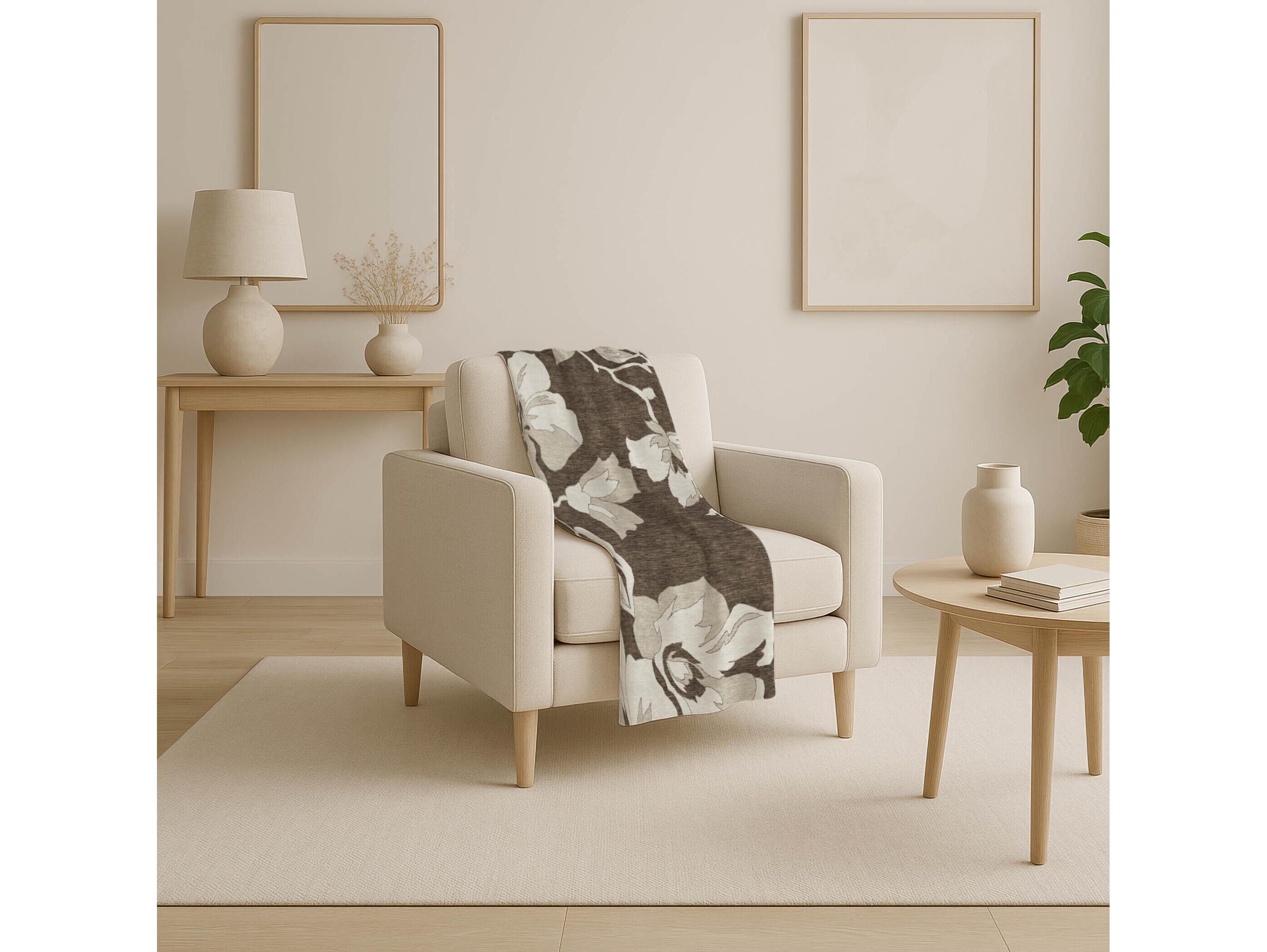 Dalyn Sherpa Brown Polyester Throw