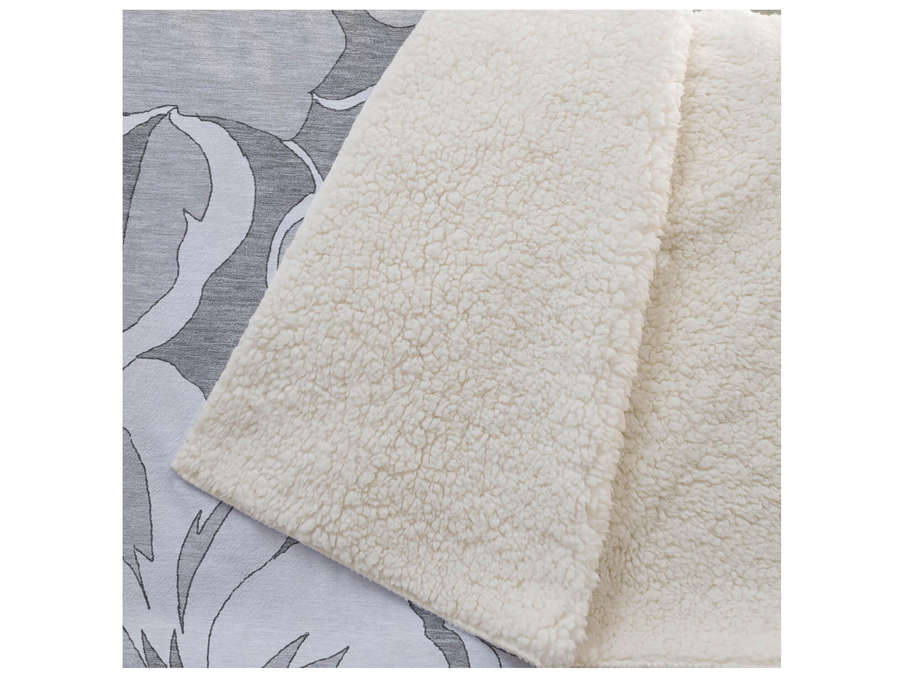 Dalyn Sherpa Gray Polyester Throw