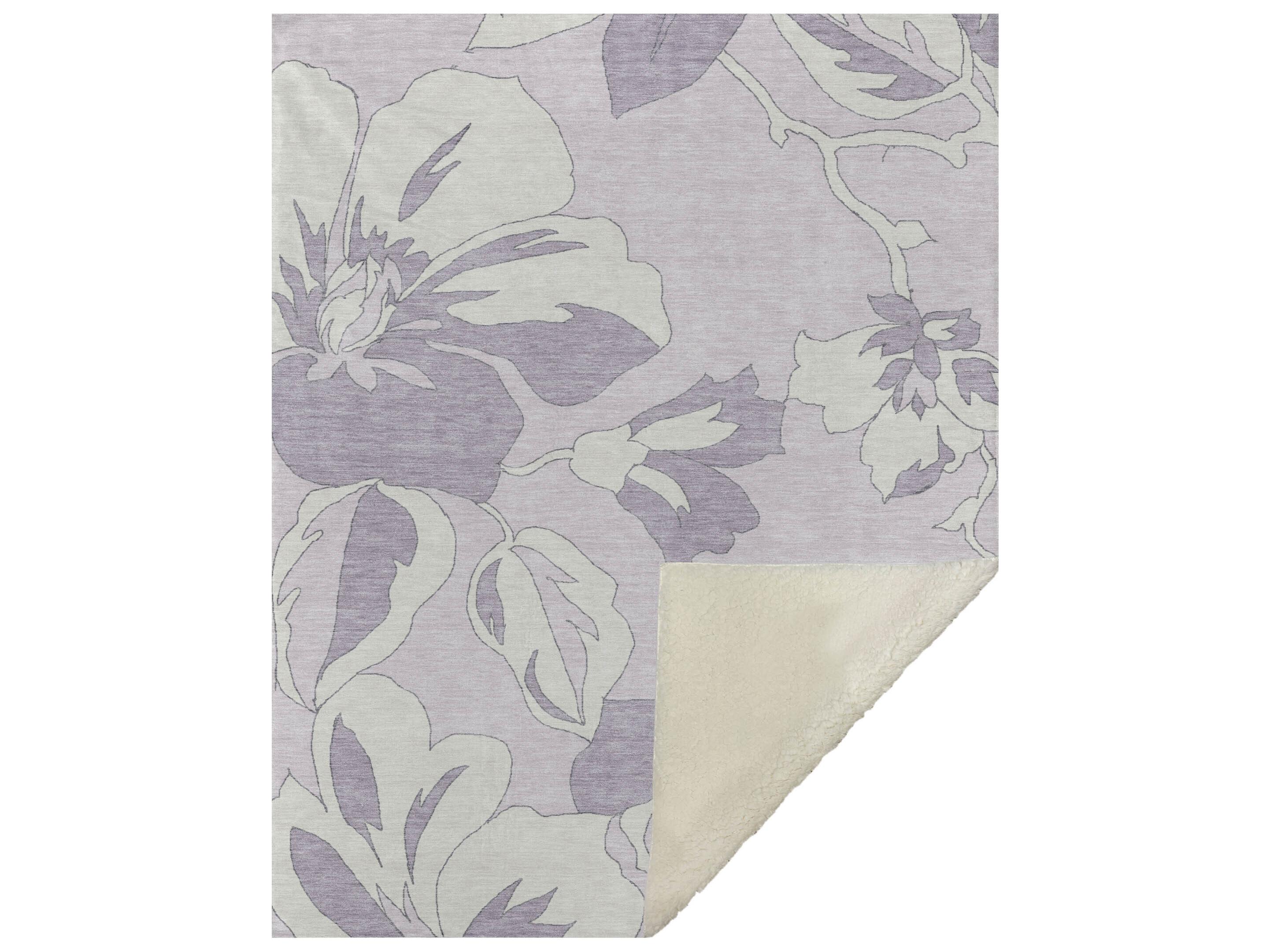 Dalyn Sherpa Purple Polyester Throw
