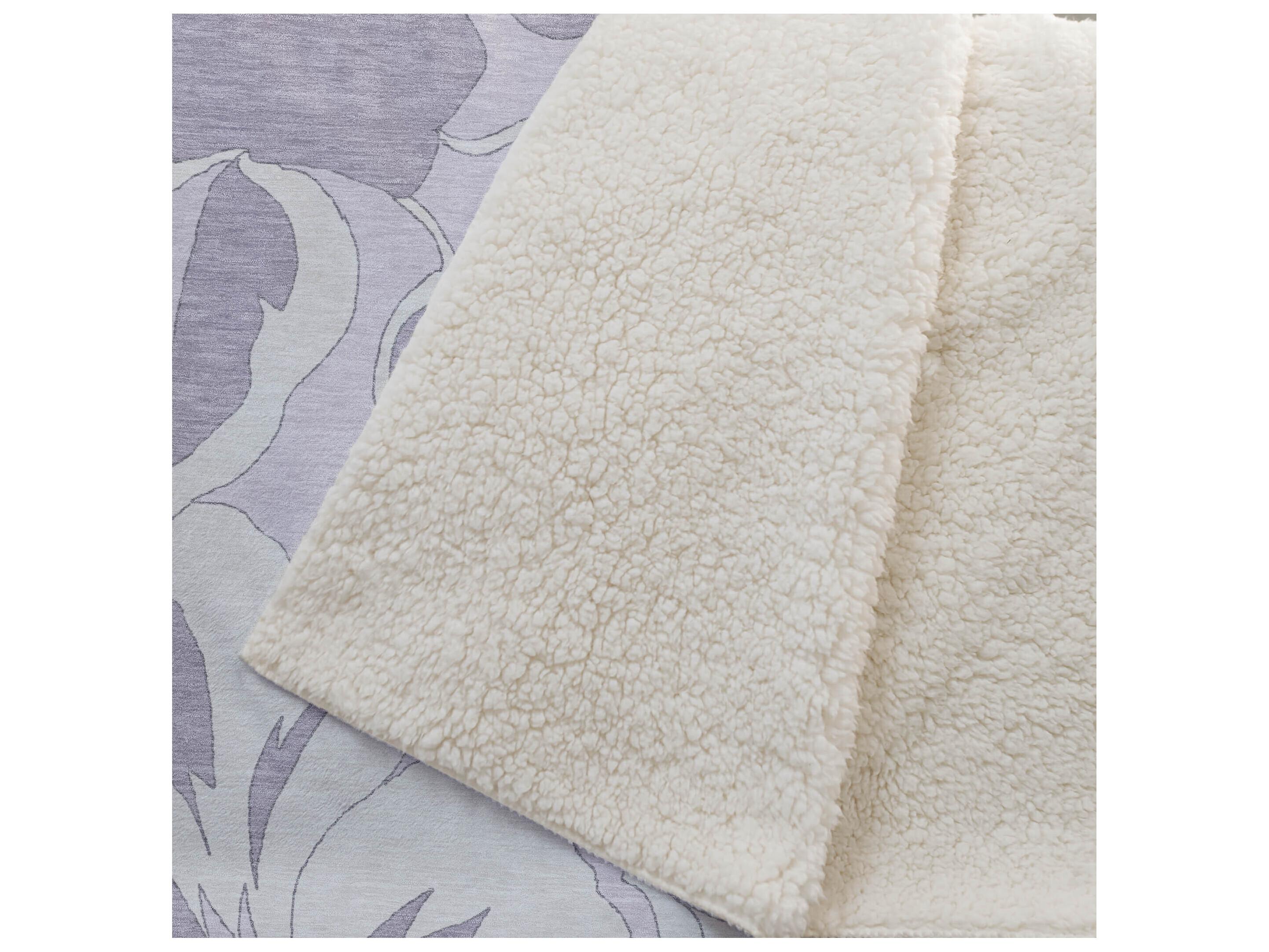 Dalyn Sherpa Purple Polyester Throw