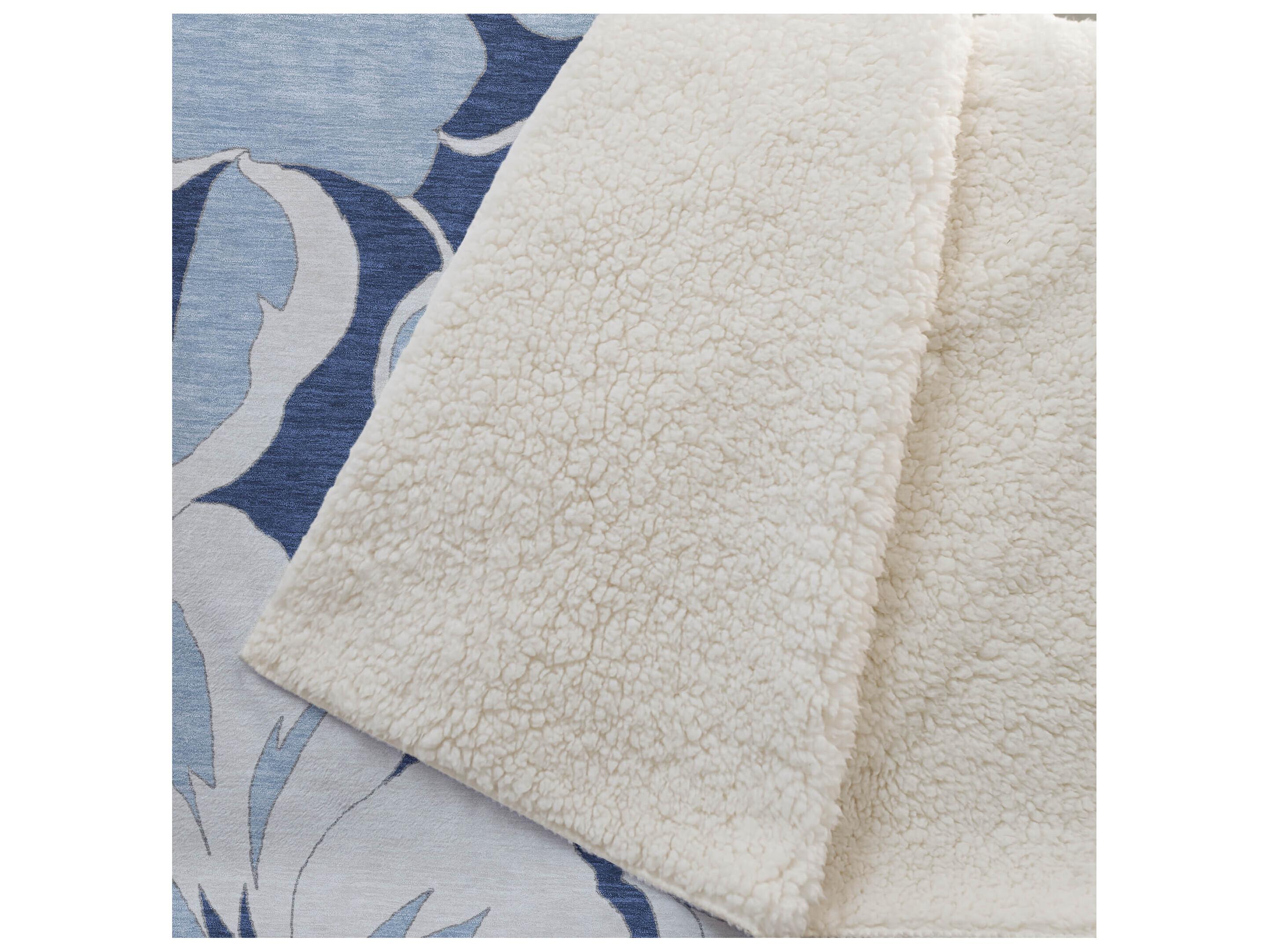 Dalyn Sherpa Blue Polyester Throw