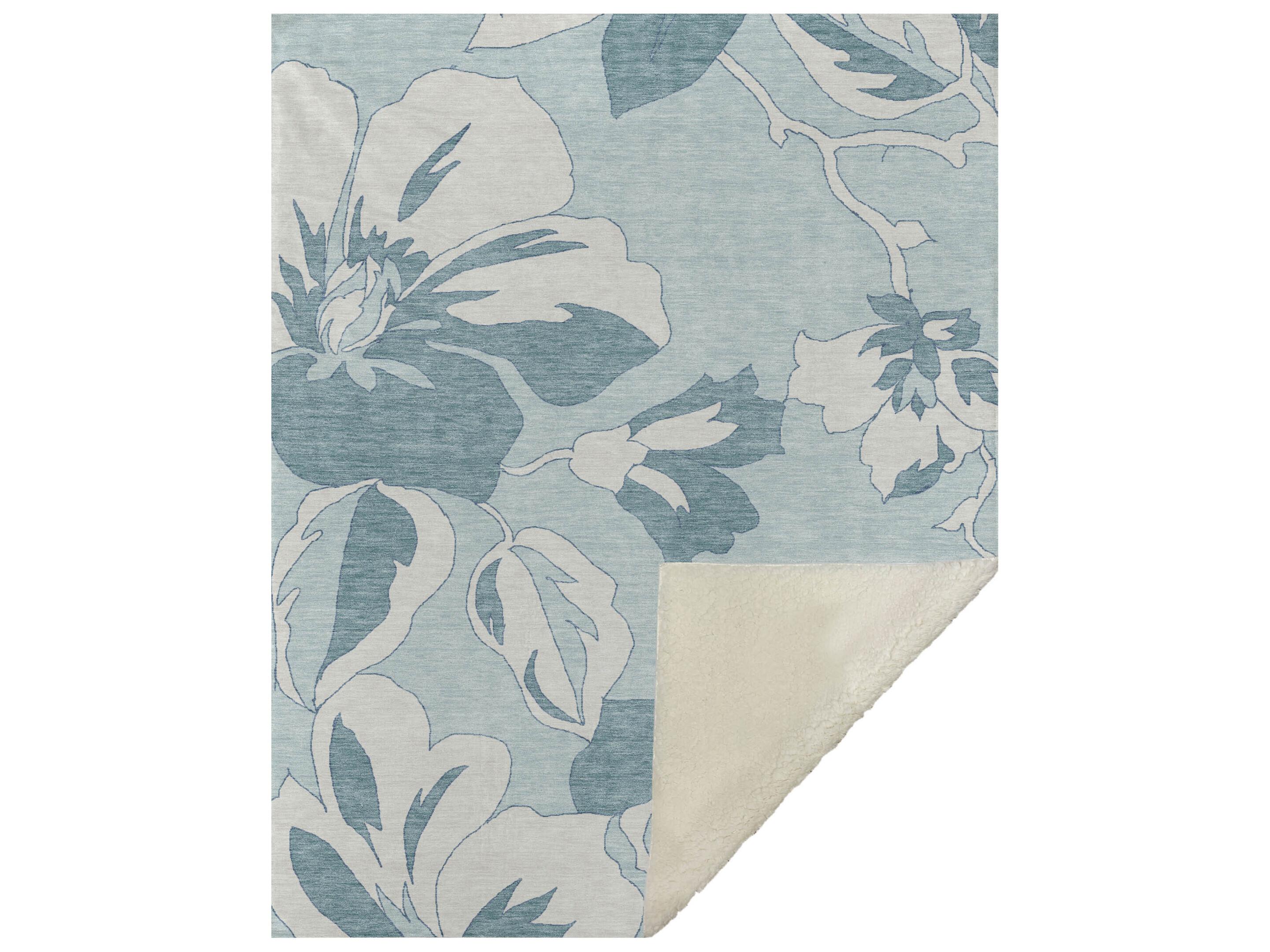 Dalyn Sherpa Teal Polyester Throw