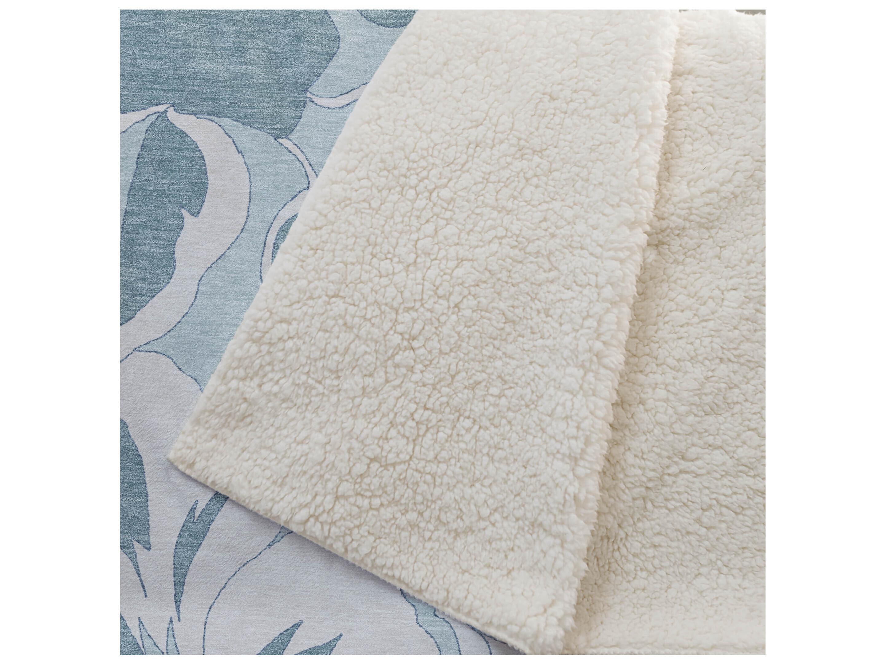 Dalyn Sherpa Teal Polyester Throw