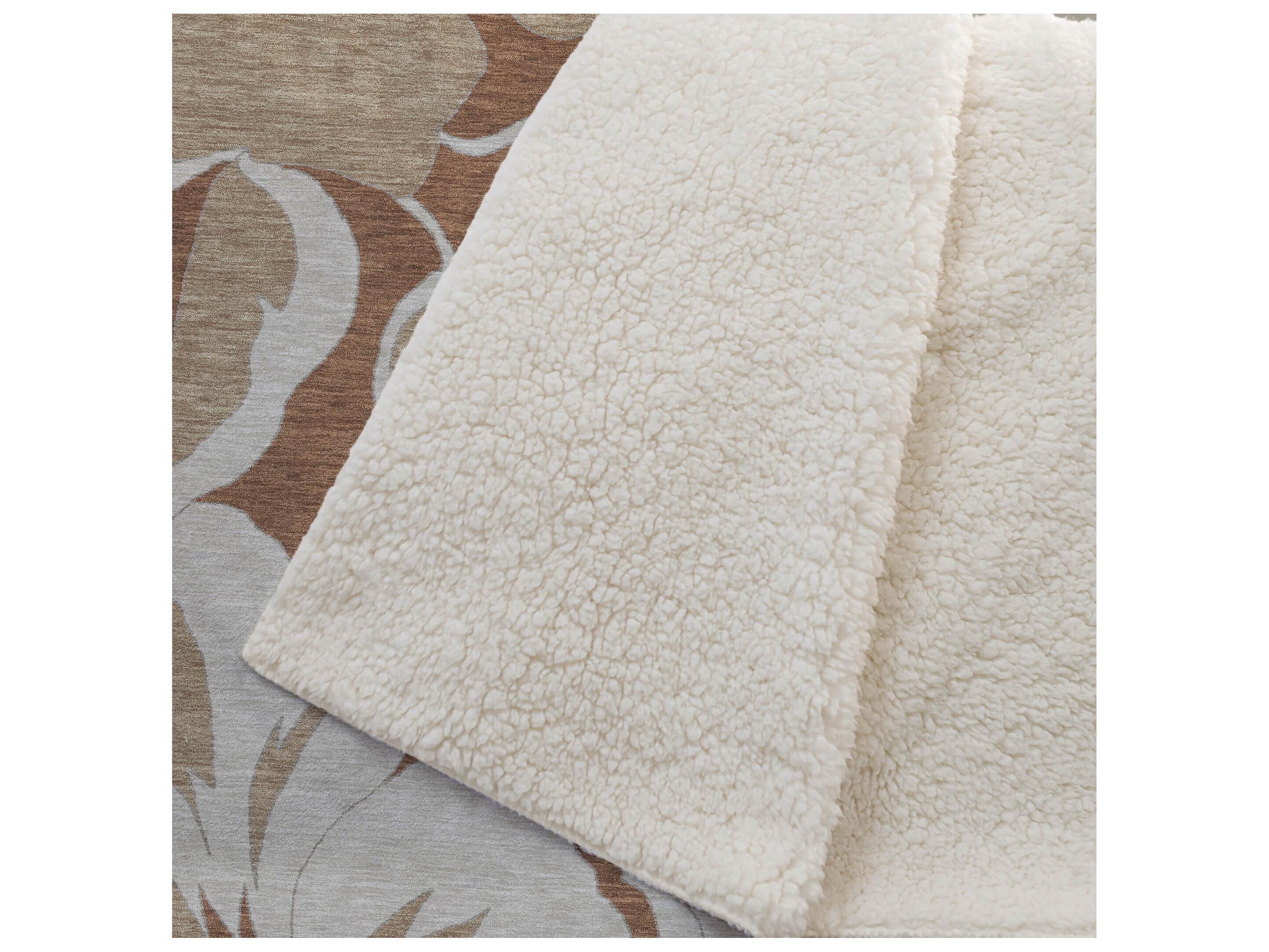 Dalyn Sherpa Orange Polyester Throw