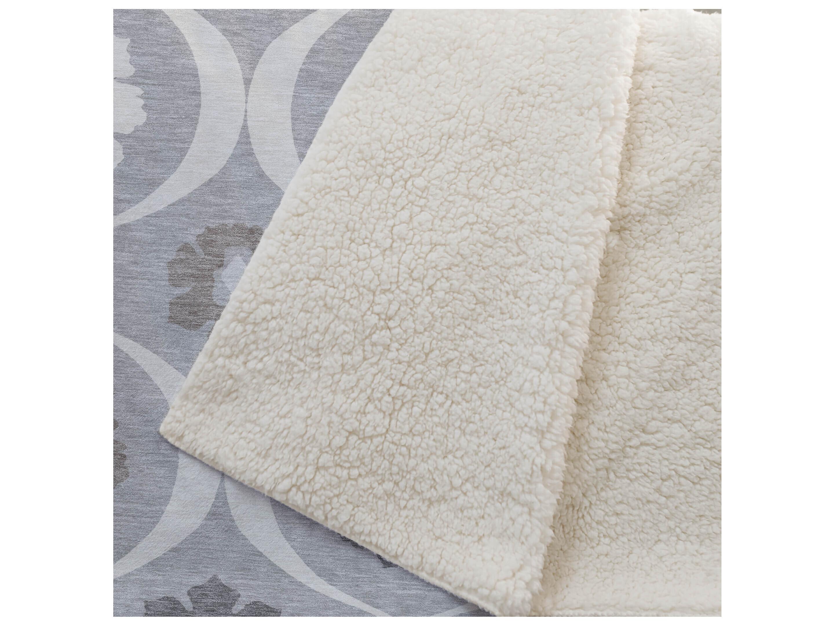 Dalyn Sherpa Gray Polyester Throw