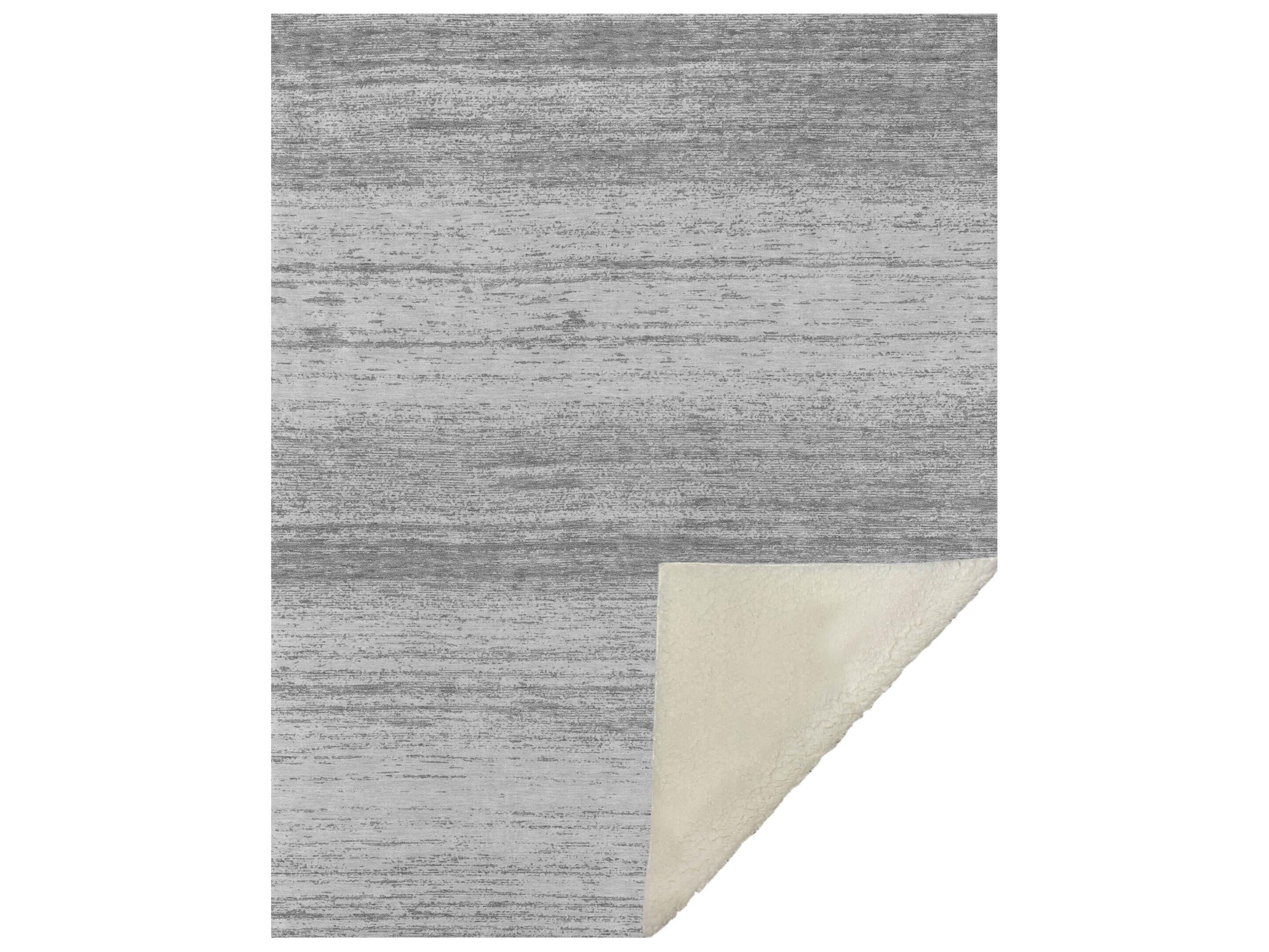 Dalyn Sherpa Gray Polyester Throw