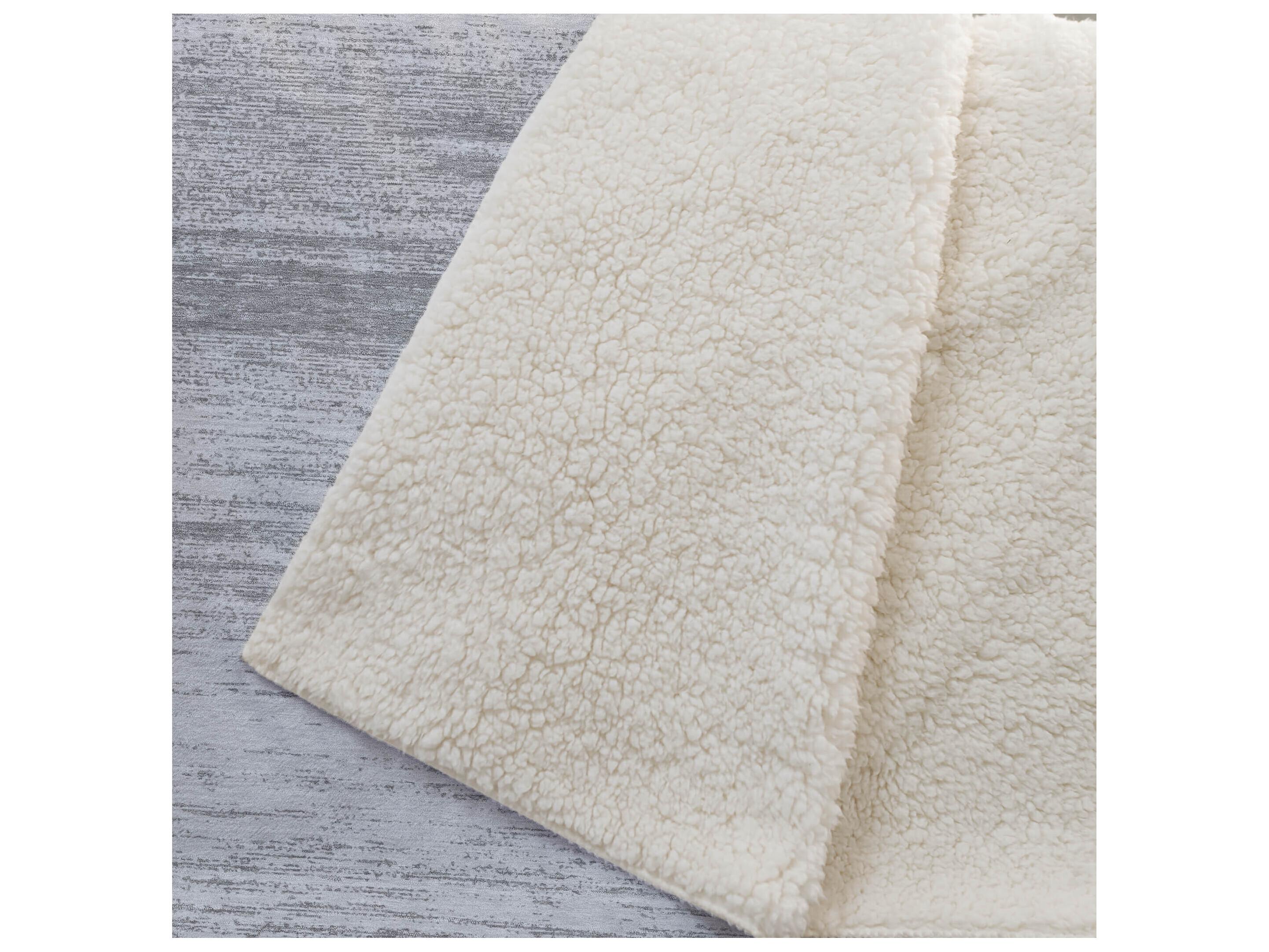 Dalyn Sherpa Gray Polyester Throw