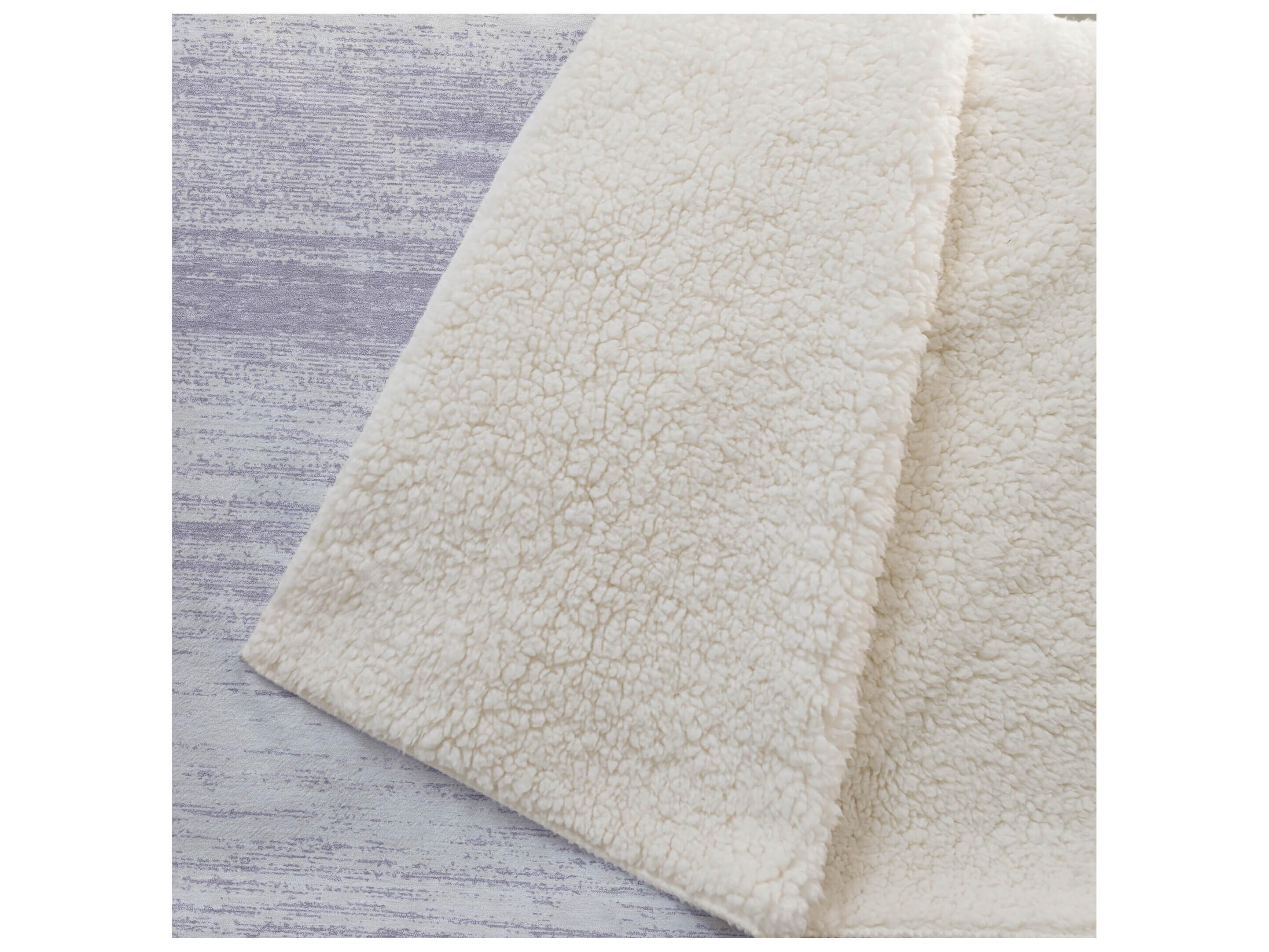 Dalyn Sherpa Purple Polyester Throw