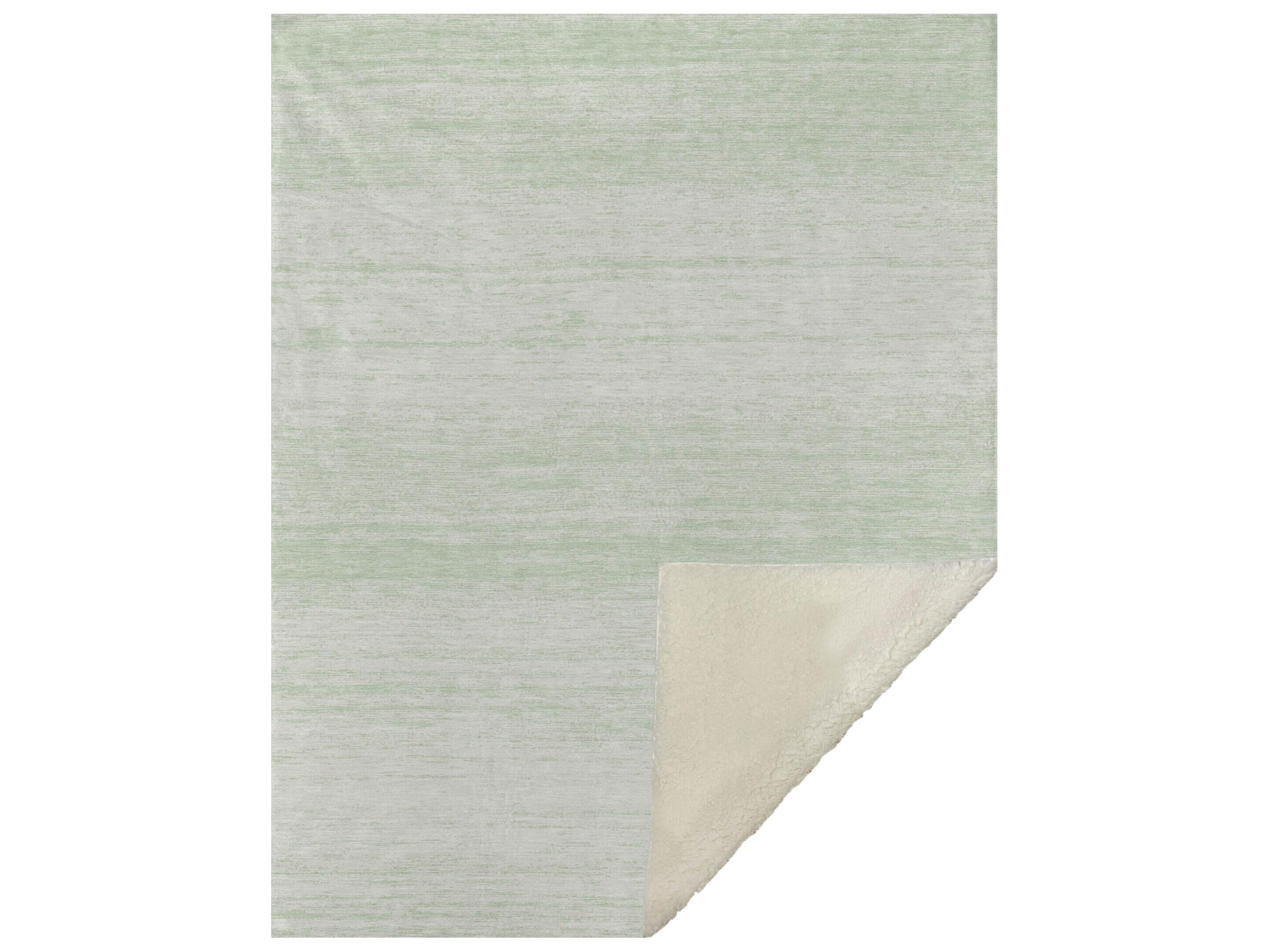 Dalyn Sherpa Green Polyester Throw