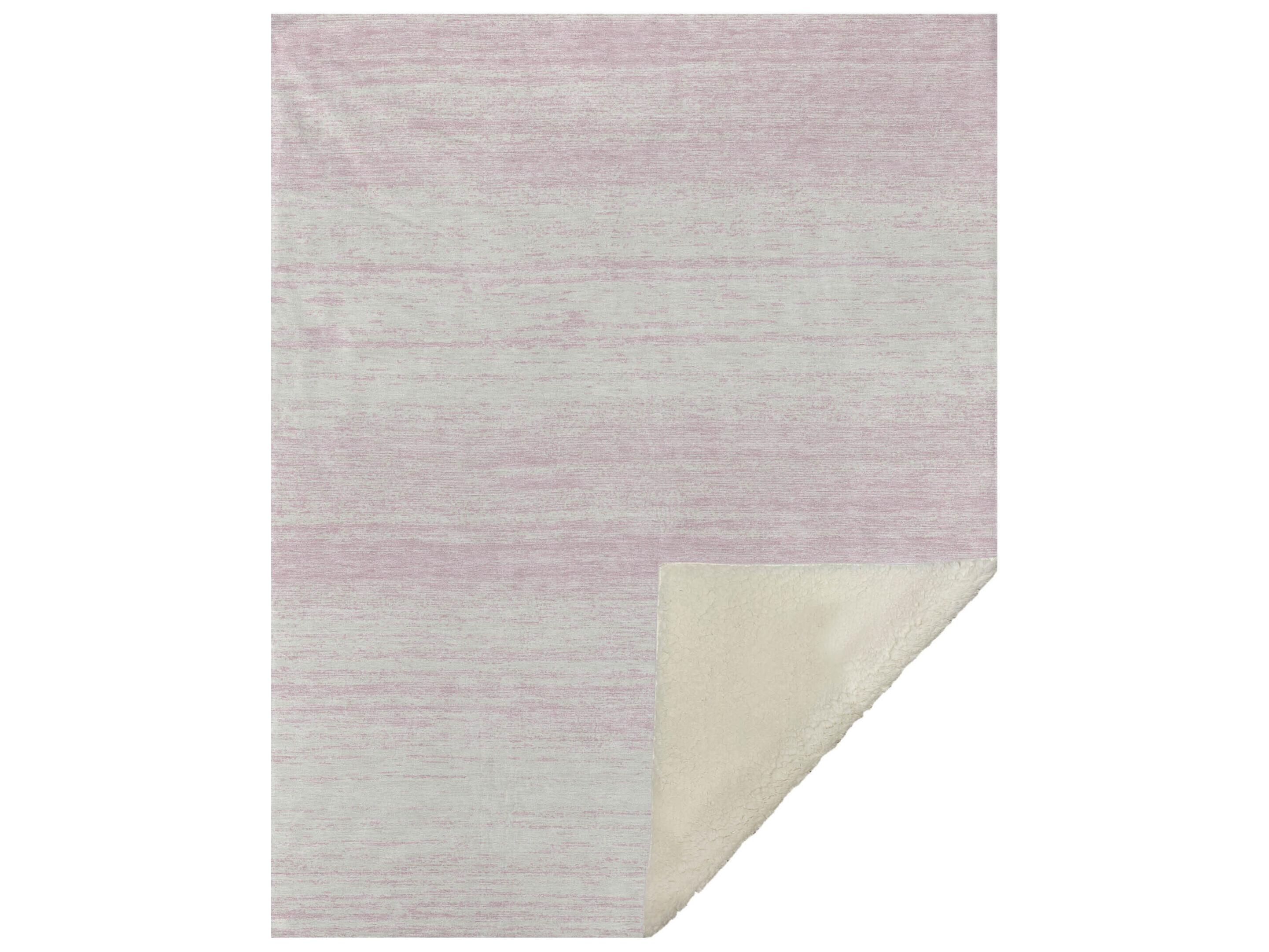 Dalyn Sherpa Pink Polyester Throw