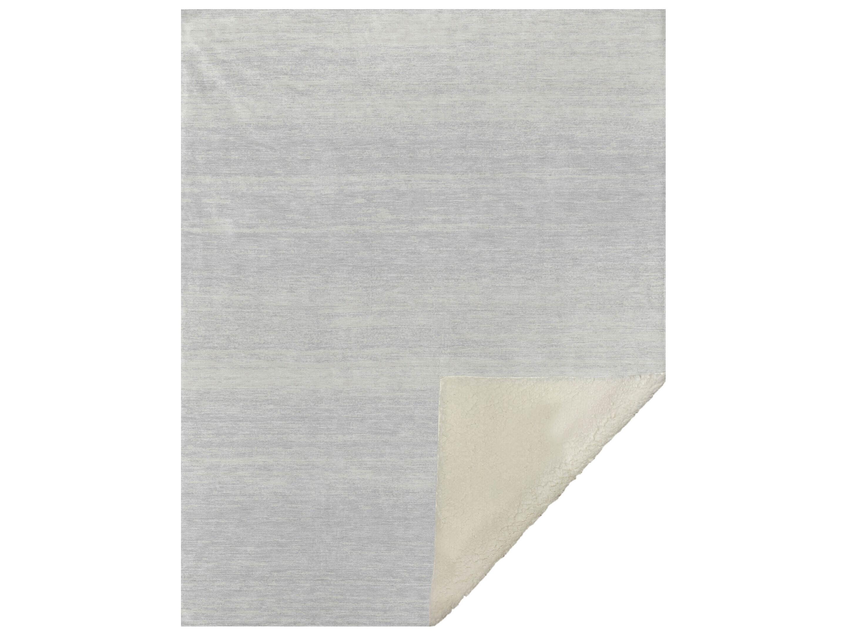 Dalyn Sherpa Gray Polyester Throw