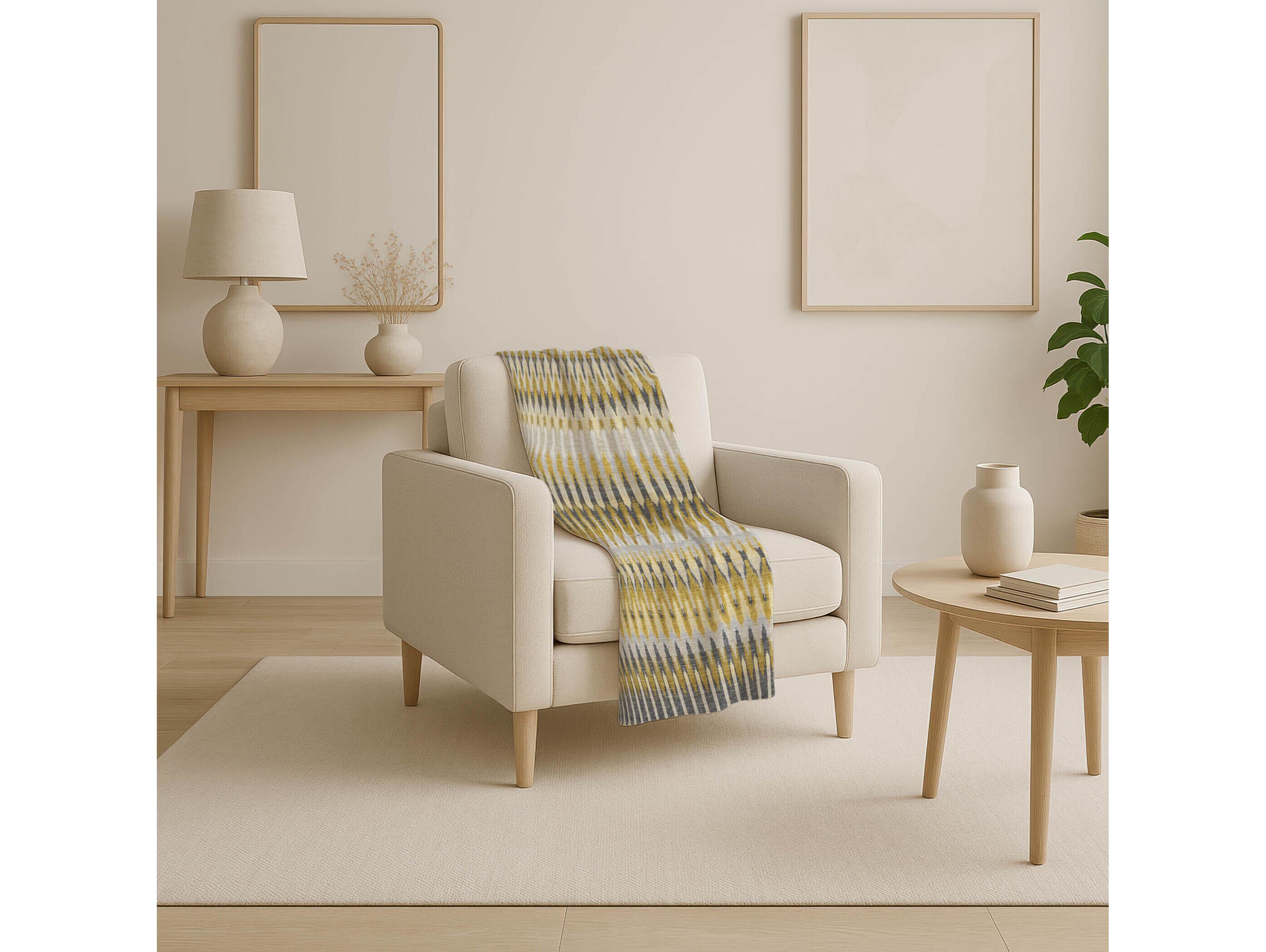 Dalyn Sherpa Gold Polyester Throw