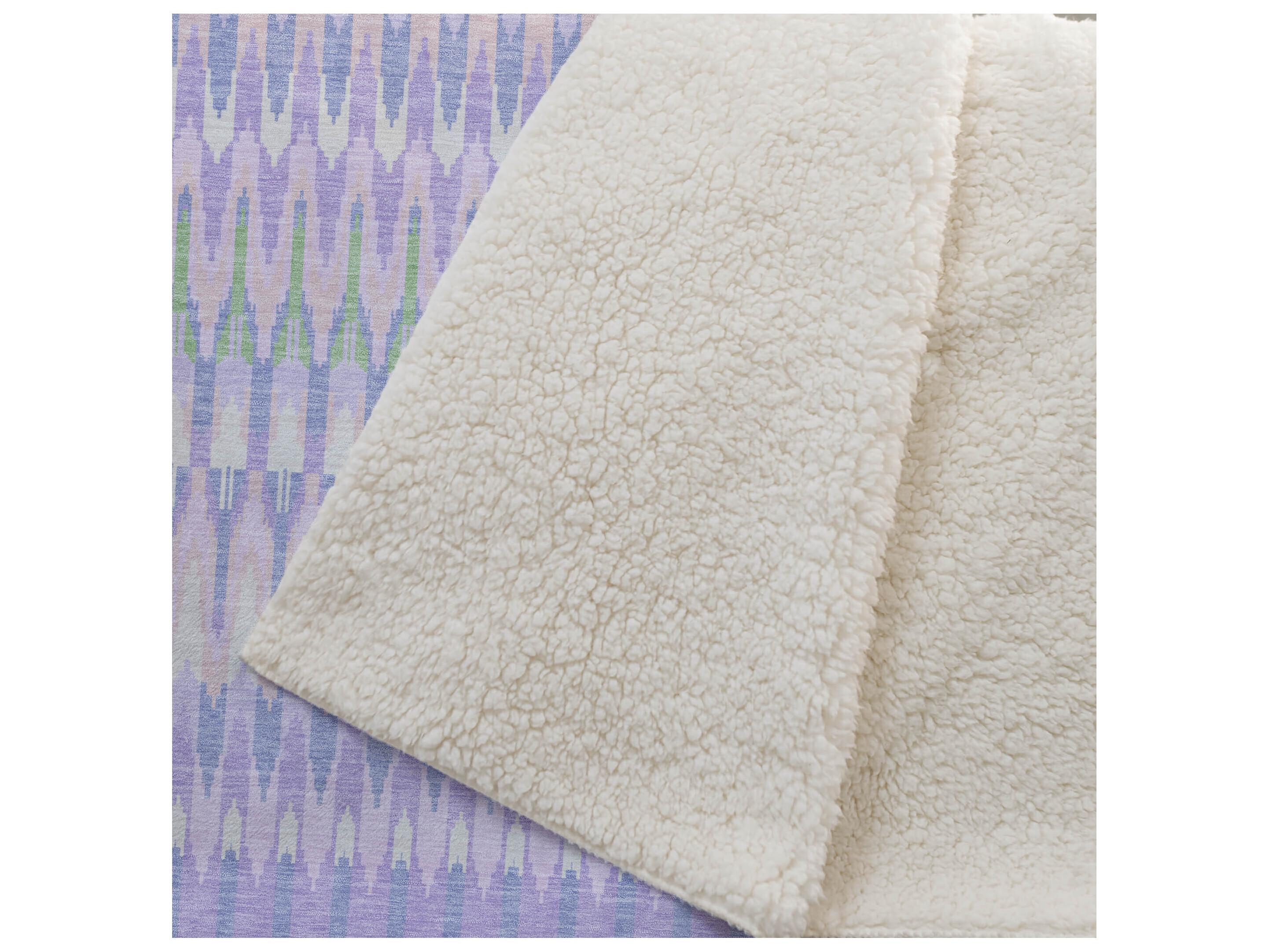 Dalyn Sherpa Purple Polyester Throw