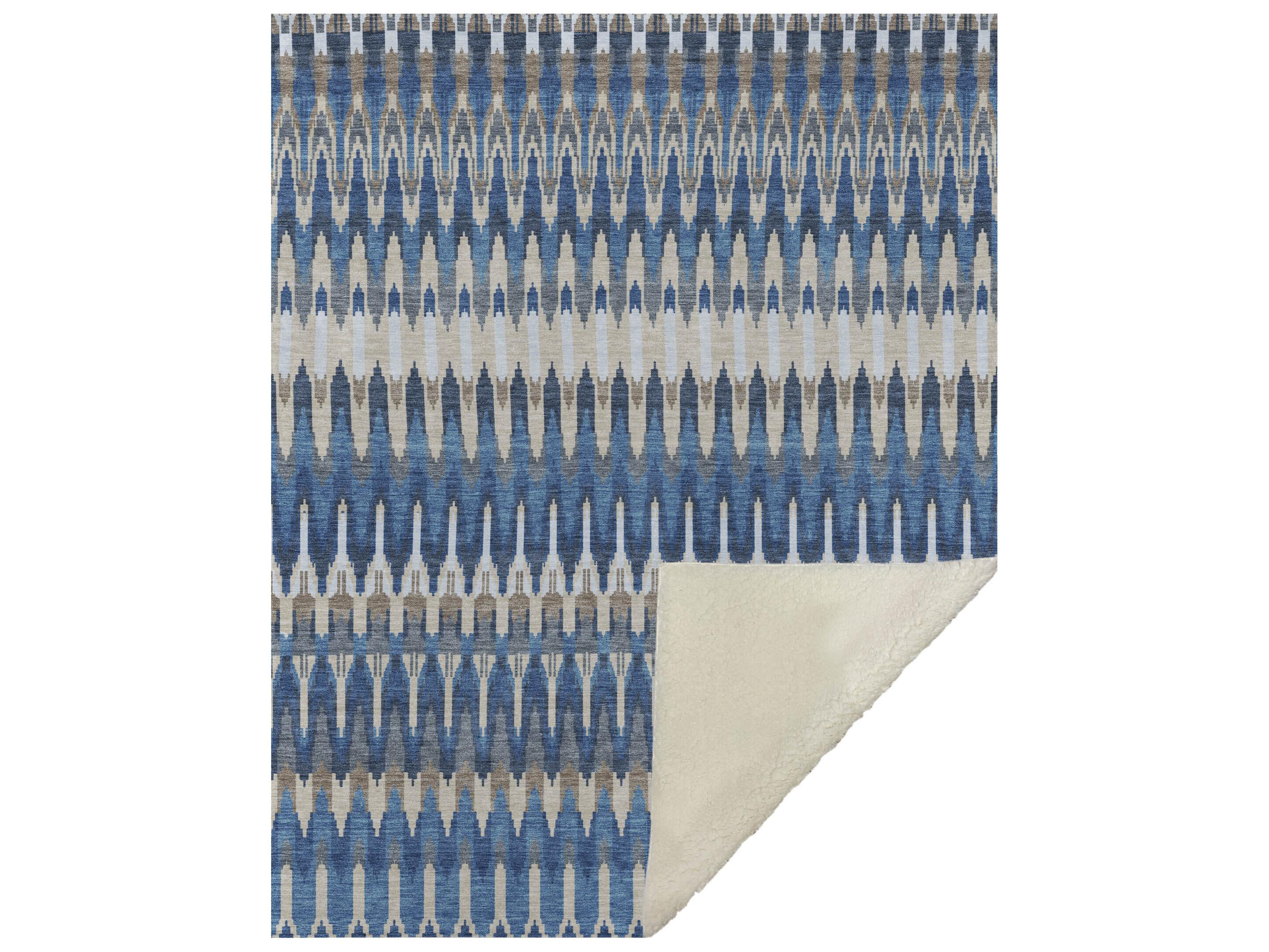 Dalyn Sherpa Blue Polyester Throw