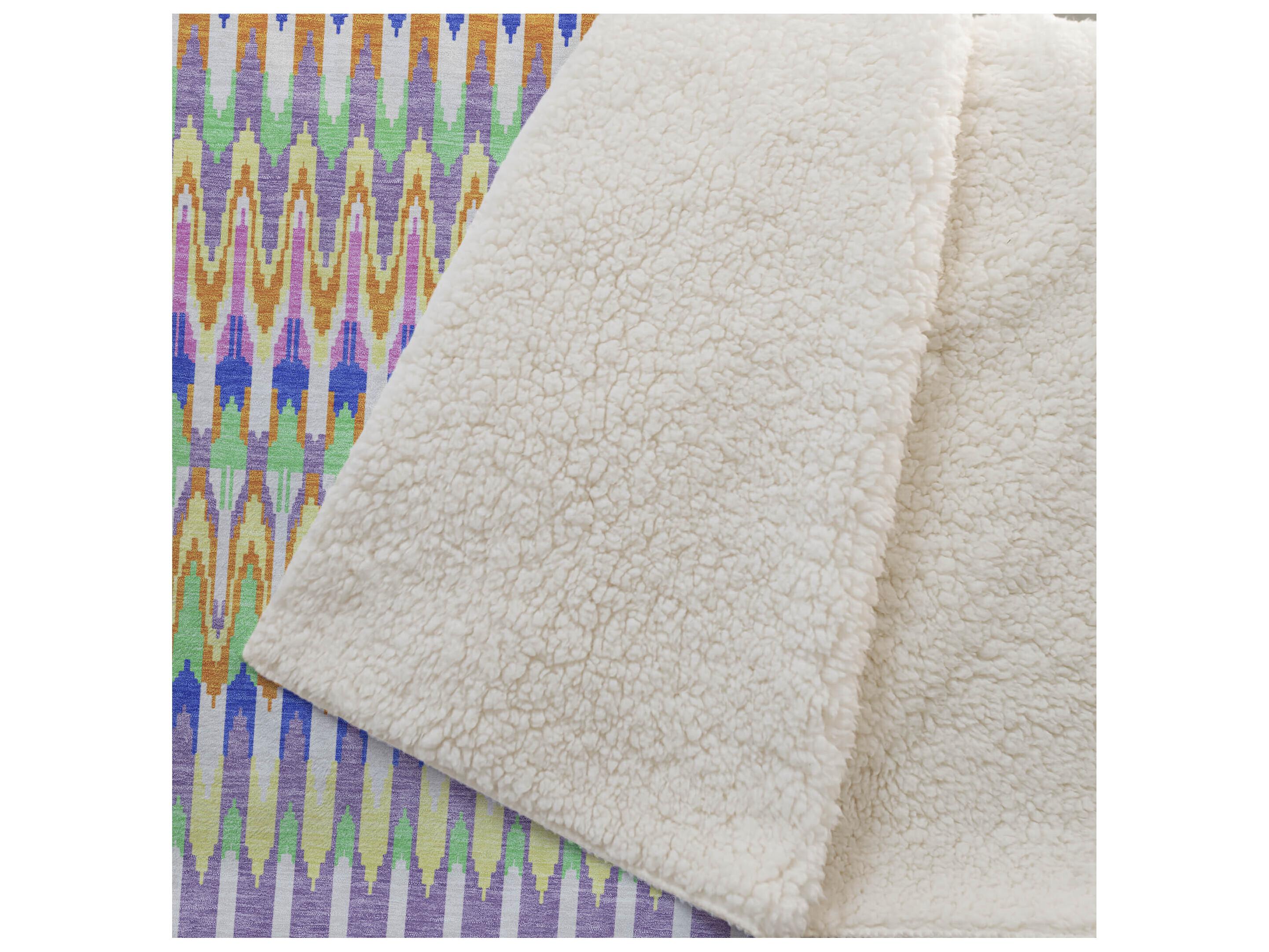 Dalyn Sherpa Ivory Polyester Throw