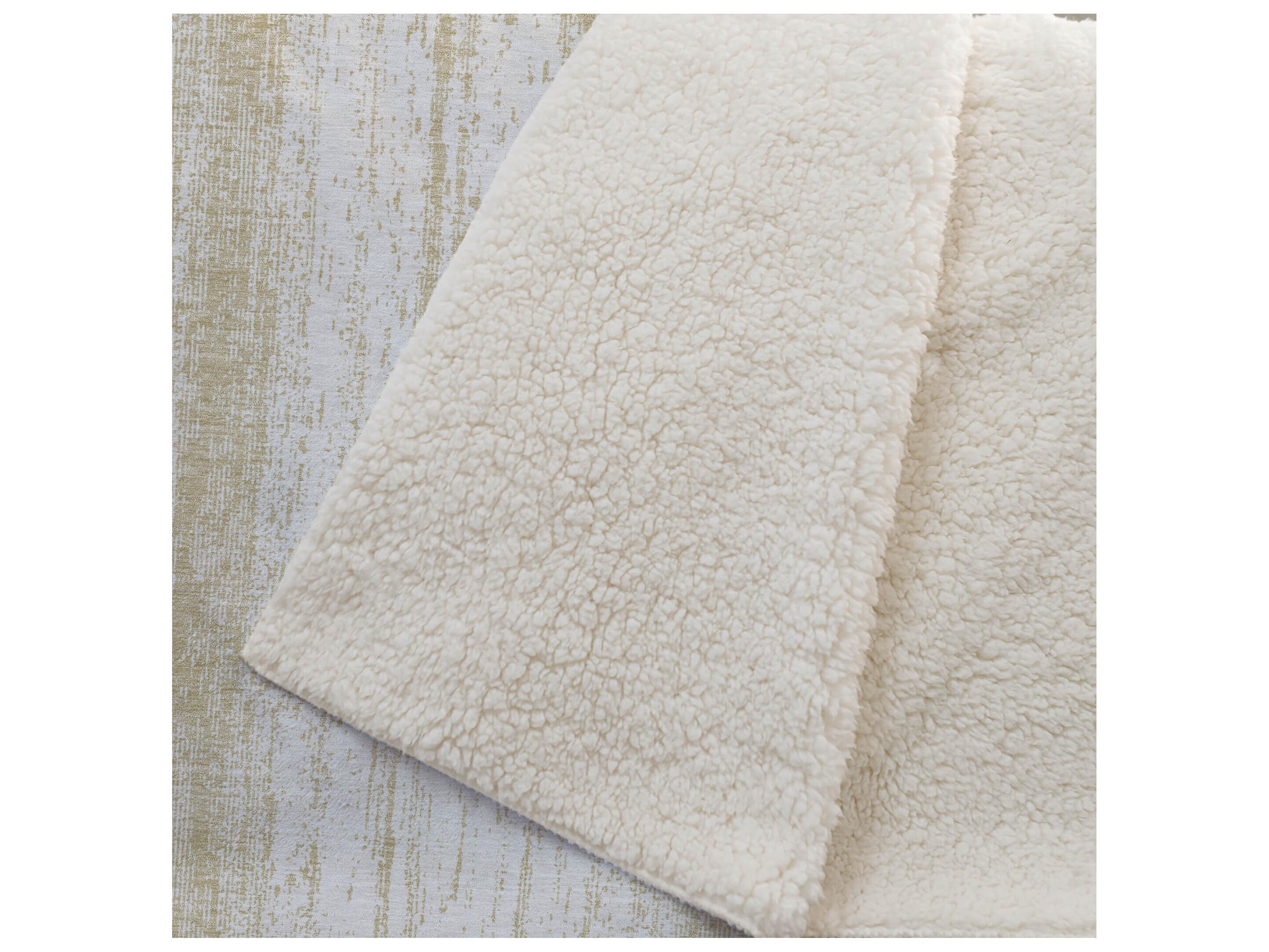 Dalyn Sherpa Gold Polyester Throw