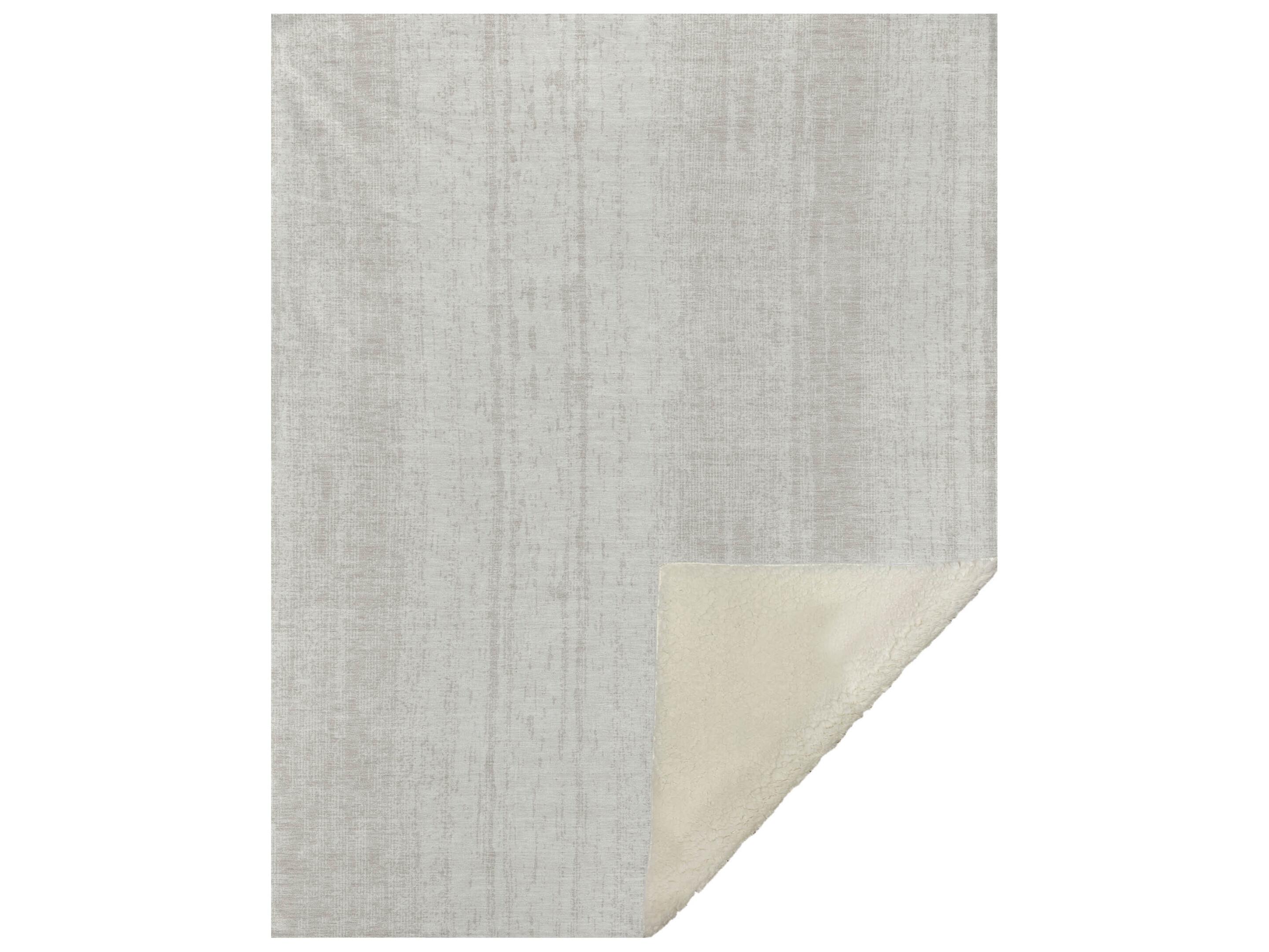 Dalyn Sherpa Ivory Polyester Throw