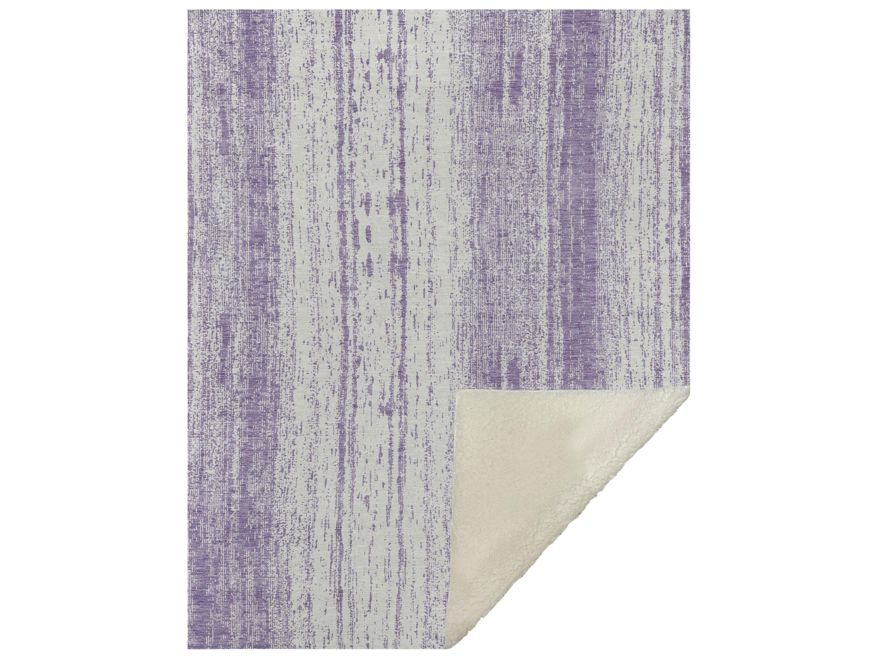 Dalyn Sherpa Purple Polyester Throw