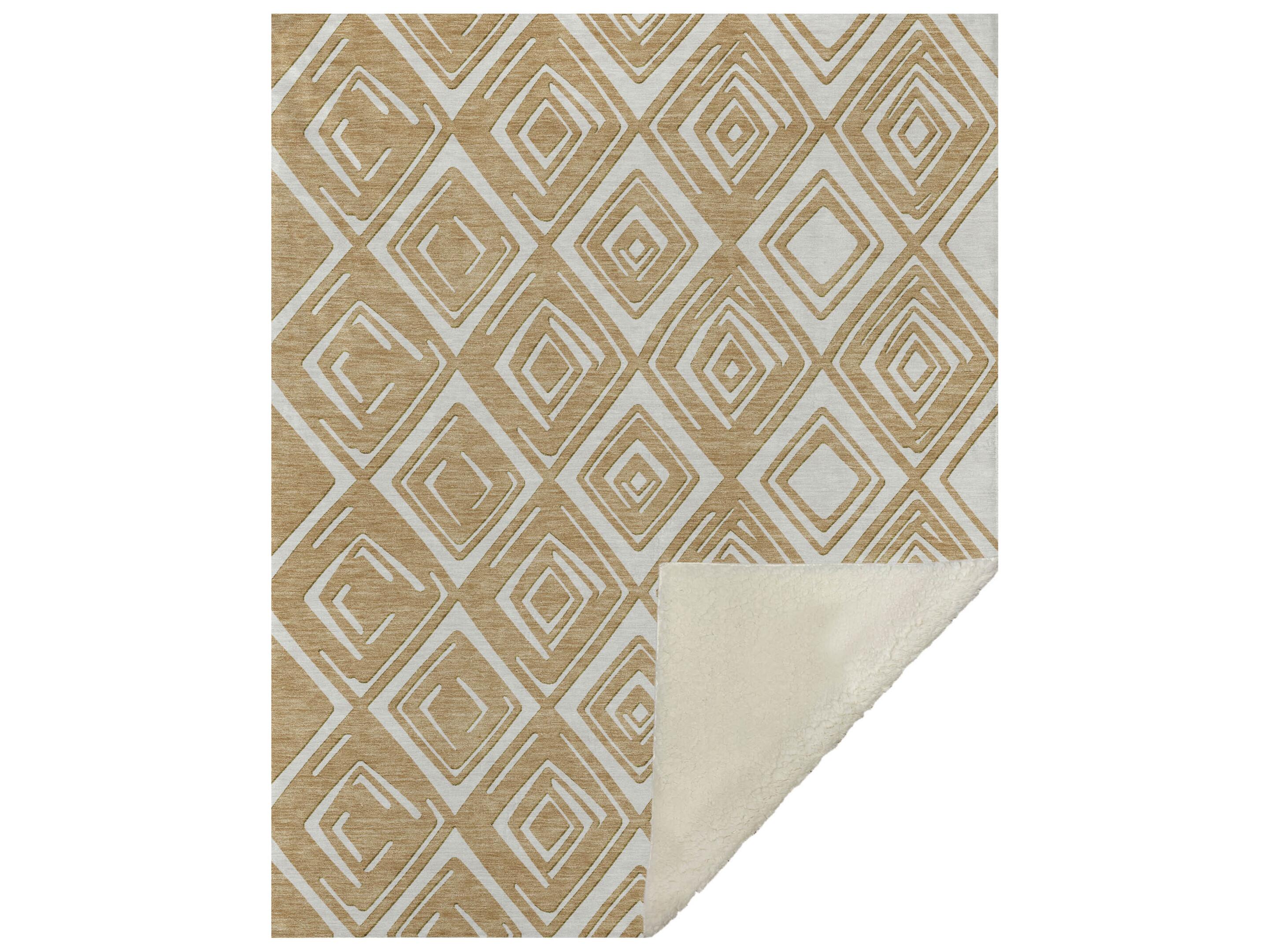 Dalyn Sherpa Gold Polyester Throw