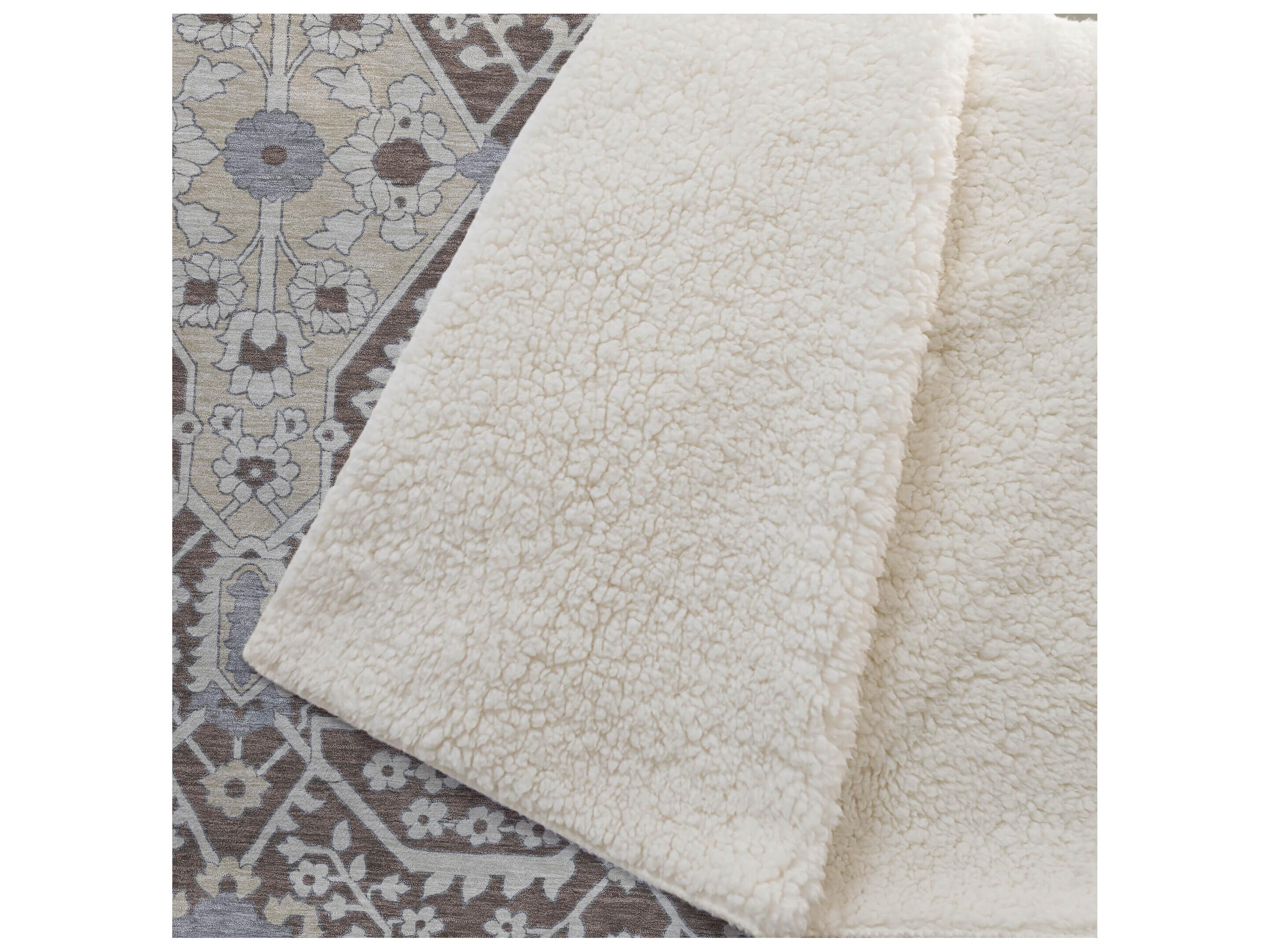 Dalyn Sherpa Brown Polyester Throw