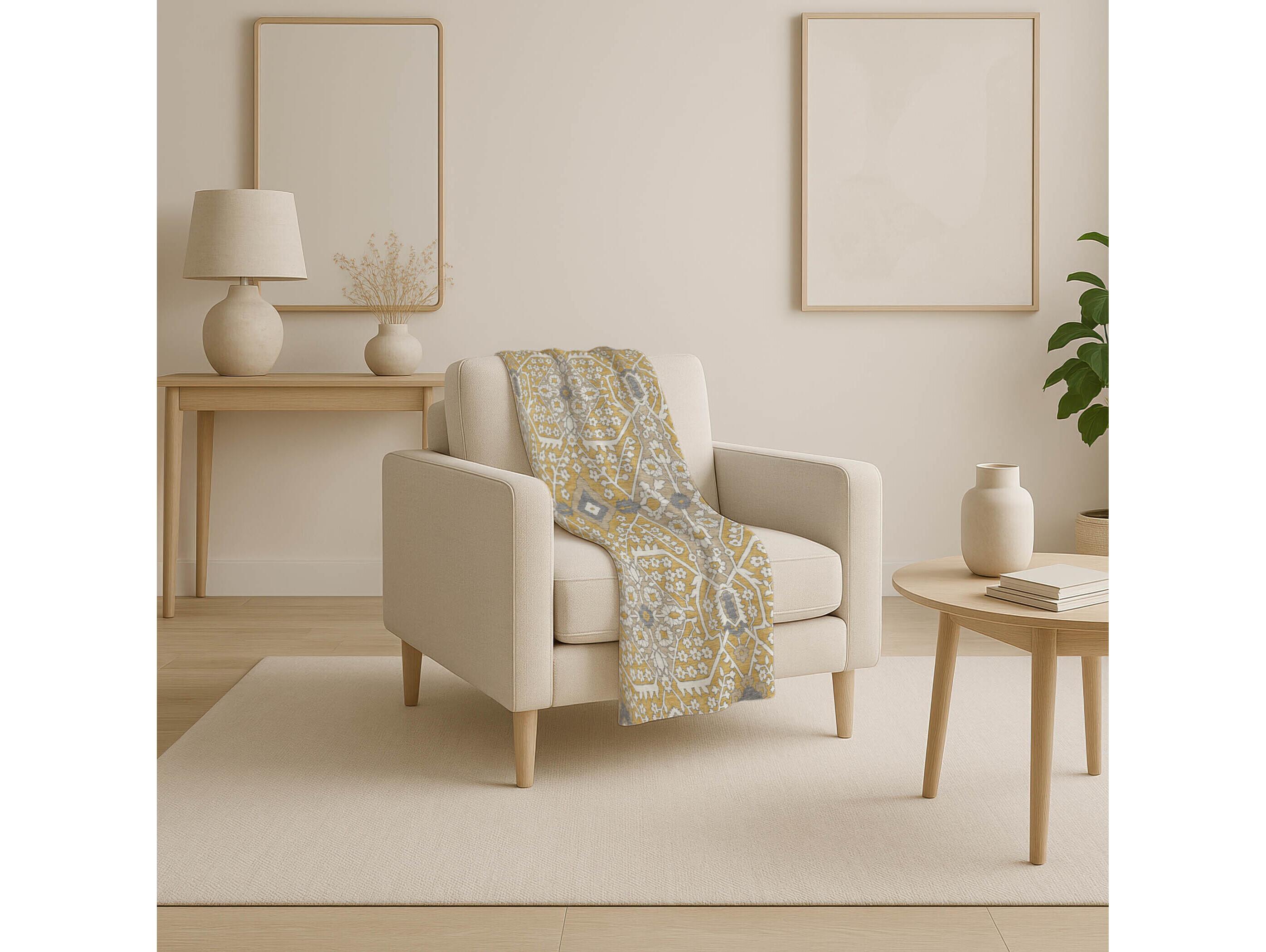 Dalyn Sherpa Gold Polyester Throw