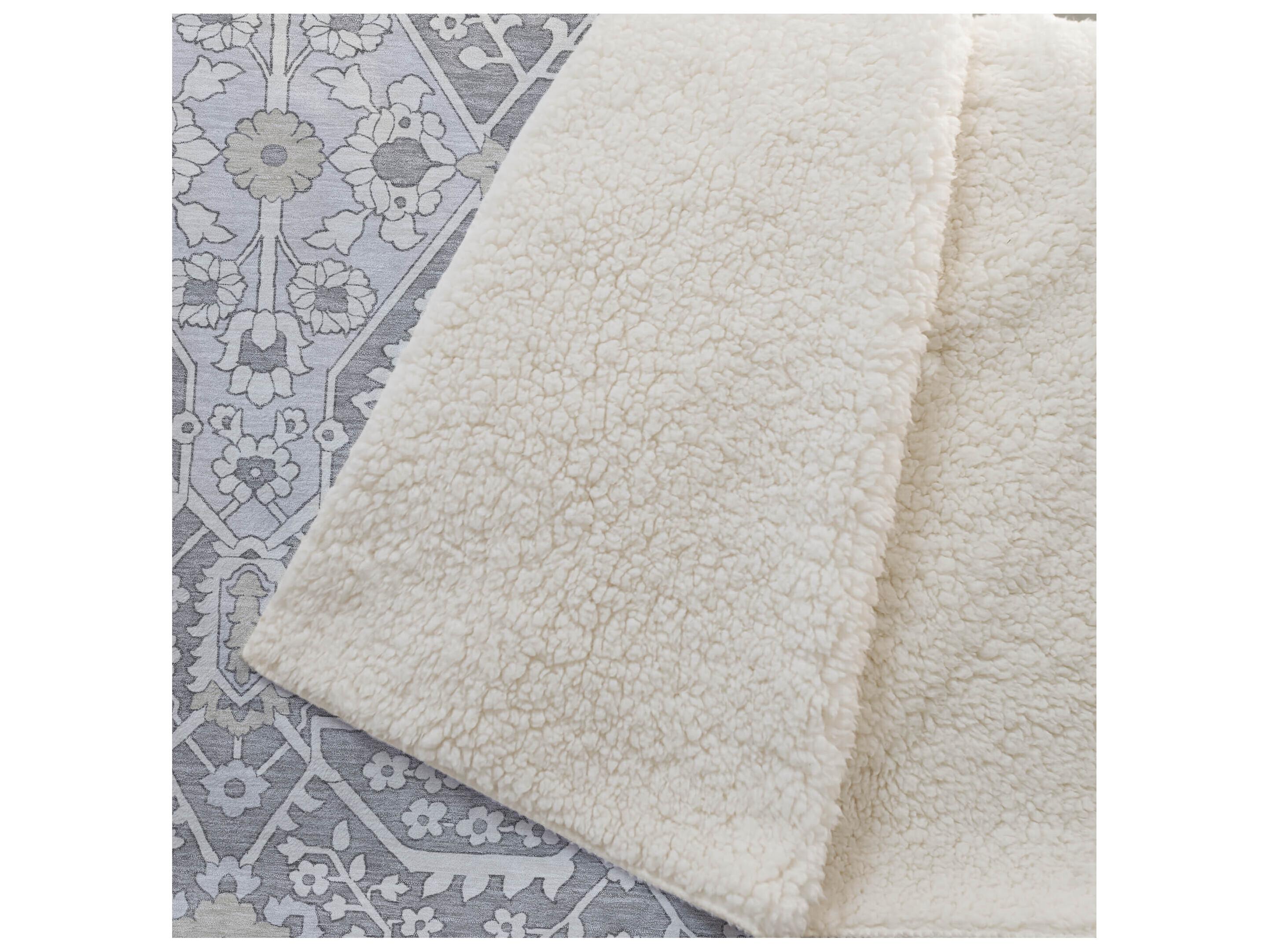 Dalyn Sherpa Gray Polyester Throw