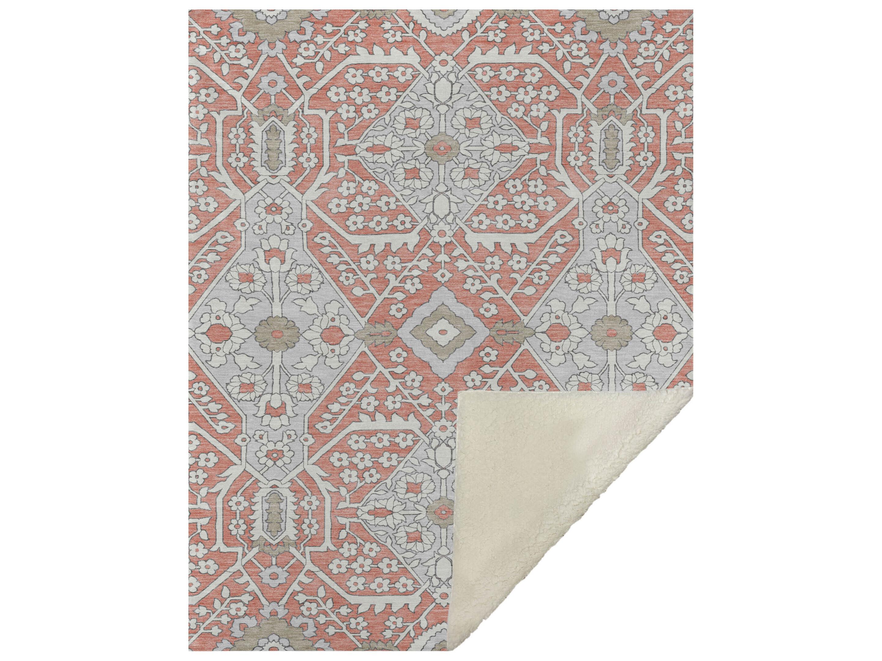 Dalyn Sherpa Orange Polyester Throw