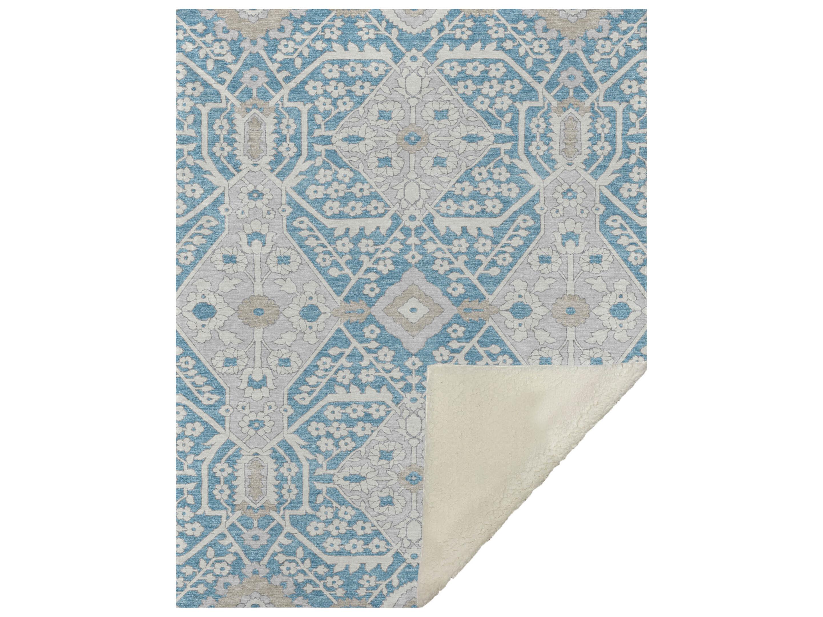 Dalyn Sherpa Teal Polyester Throw