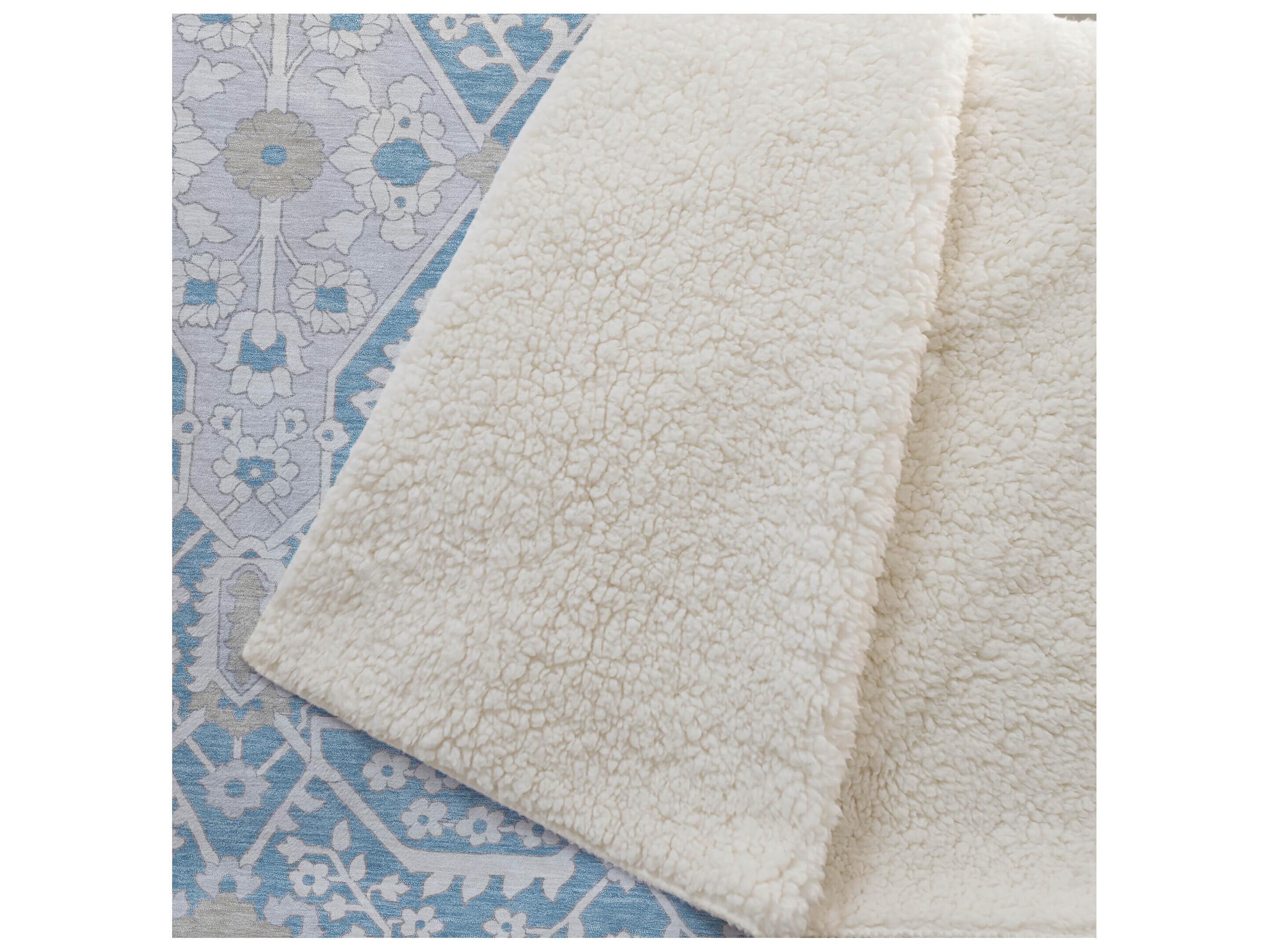 Dalyn Sherpa Teal Polyester Throw