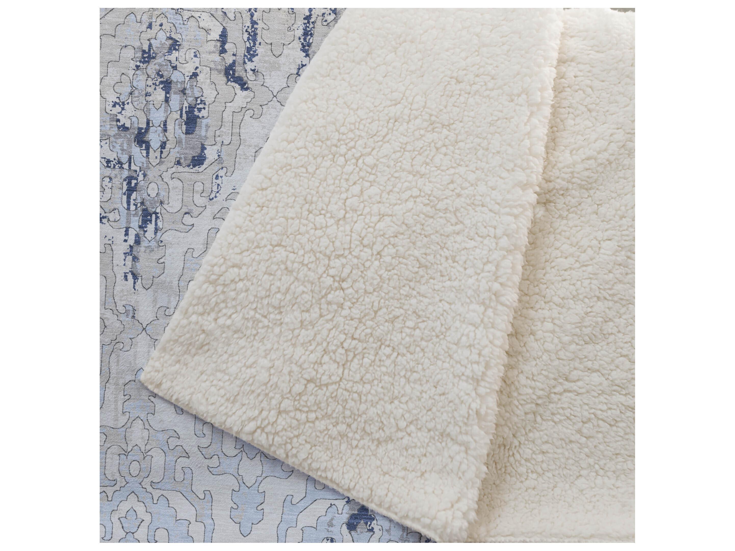 Dalyn Sherpa Blue Polyester Throw