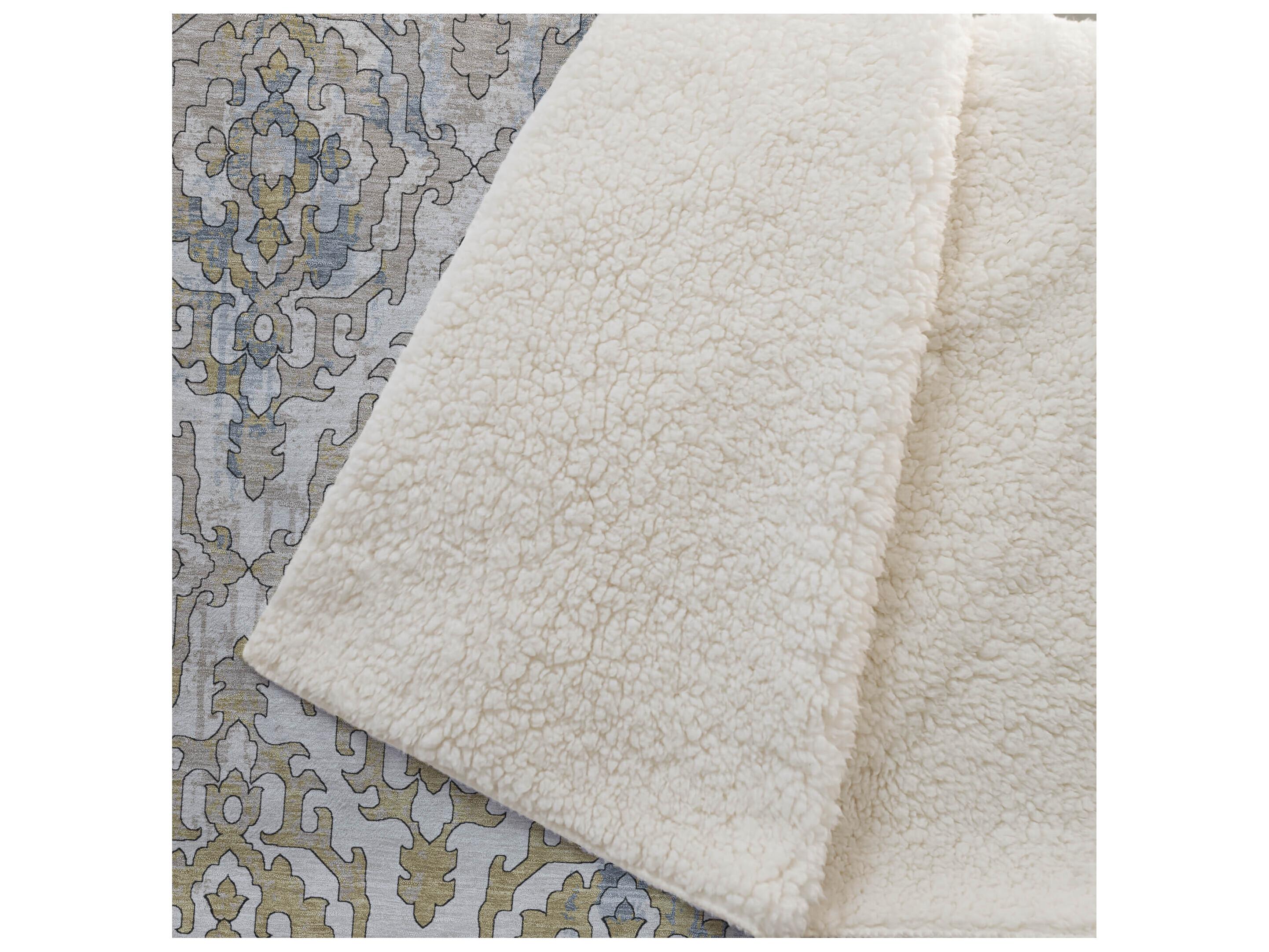 Dalyn Sherpa Blue Polyester Throw