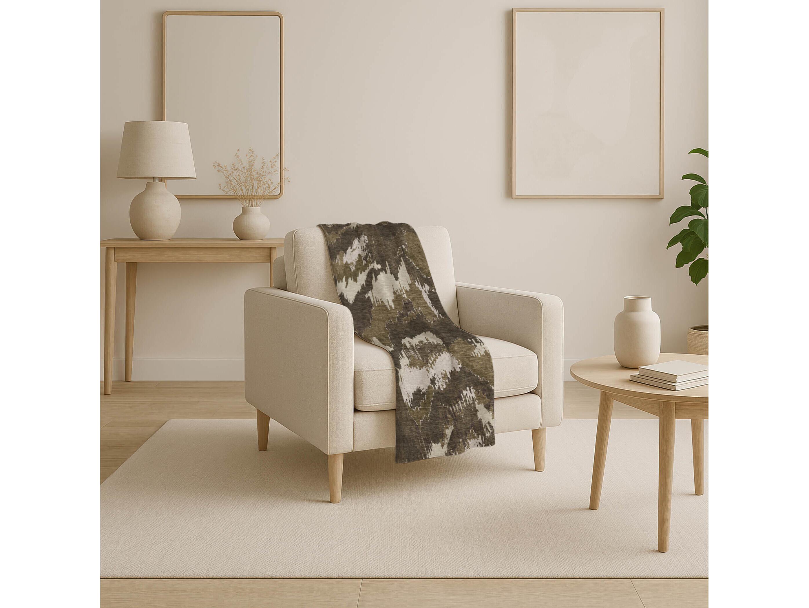 Dalyn Sherpa Brown Polyester Throw