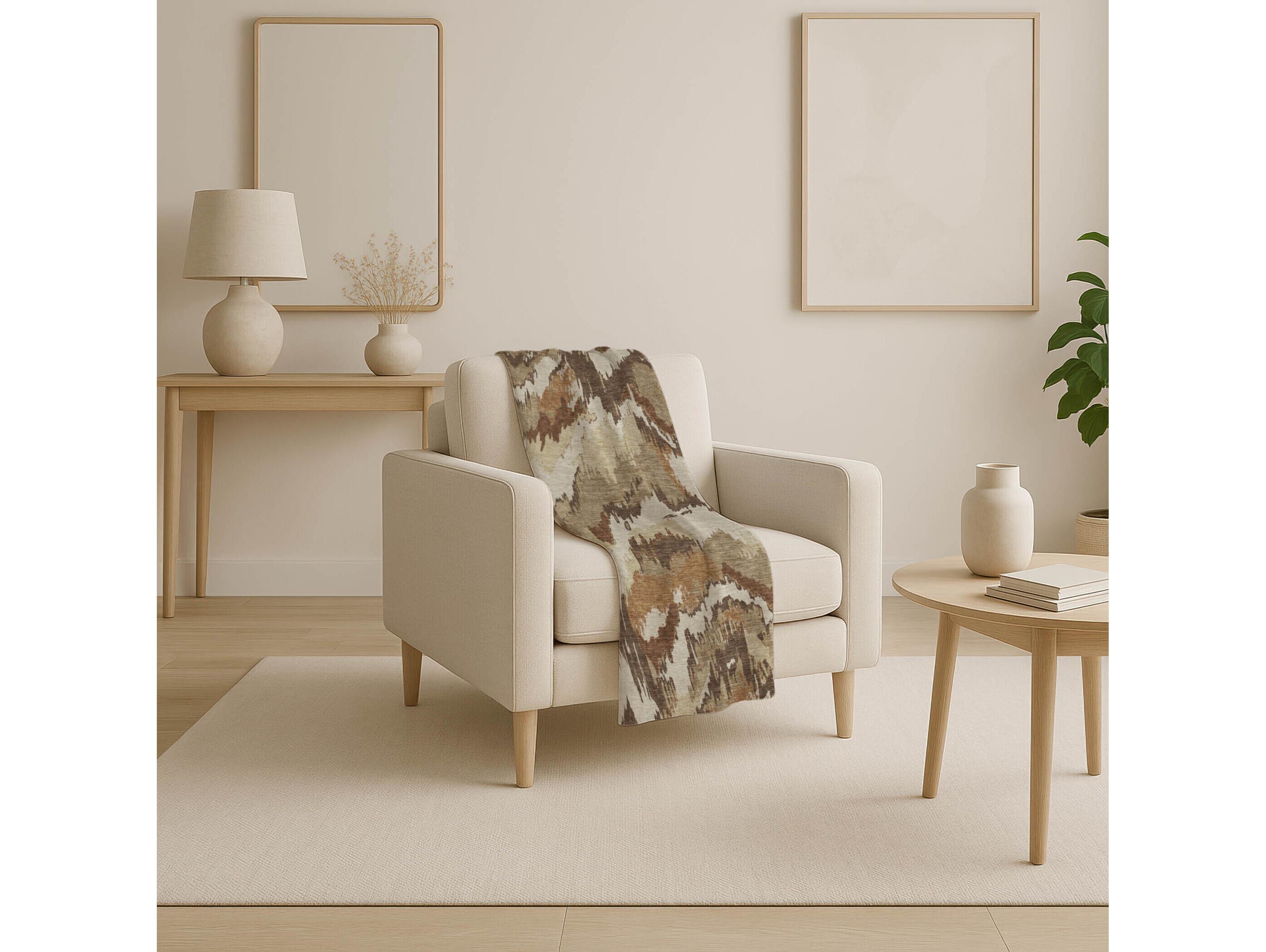 Dalyn Sherpa Brown Polyester Throw