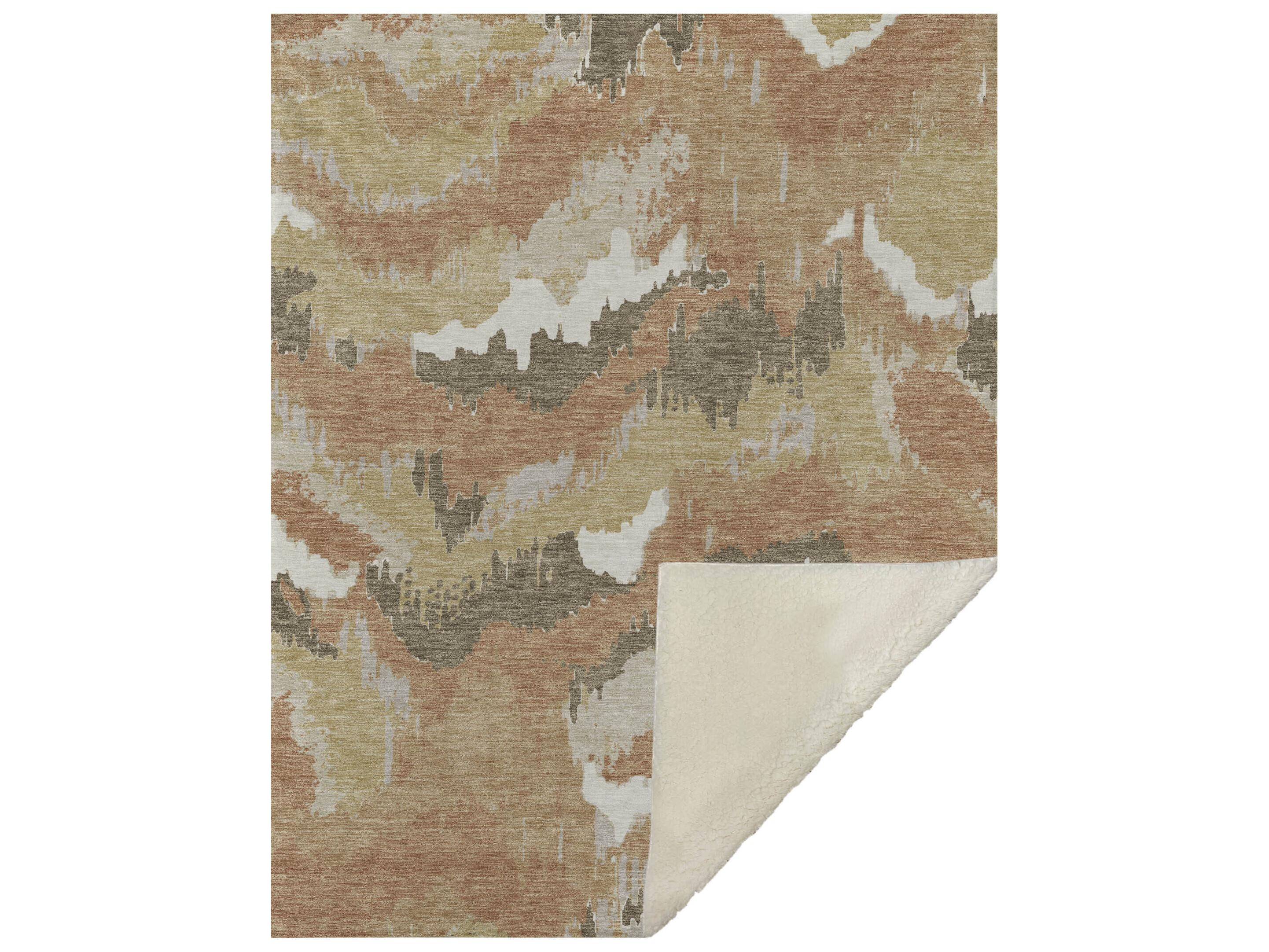 Dalyn Sherpa Orange Polyester Throw