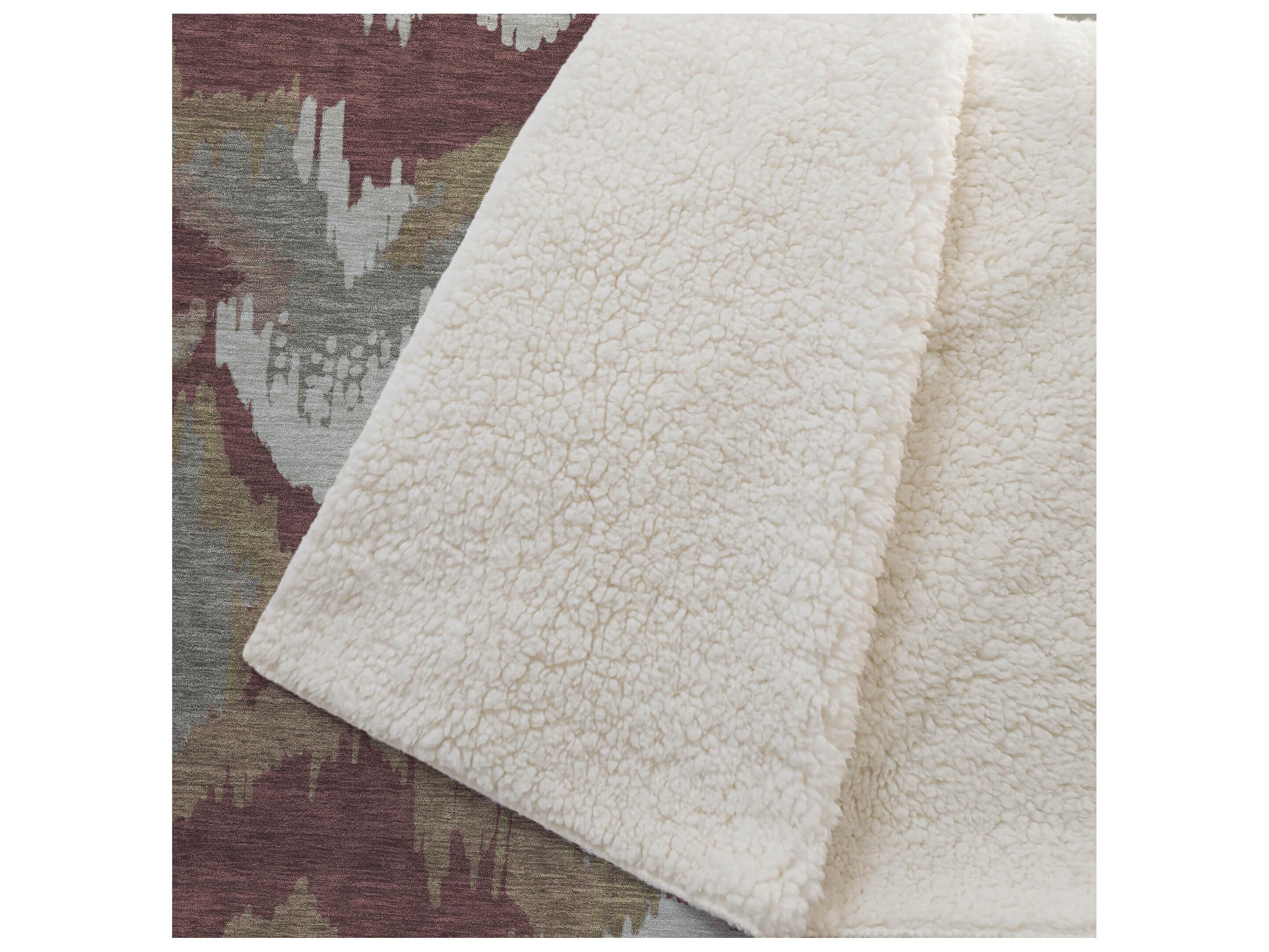 Dalyn Sherpa Orange Polyester Throw