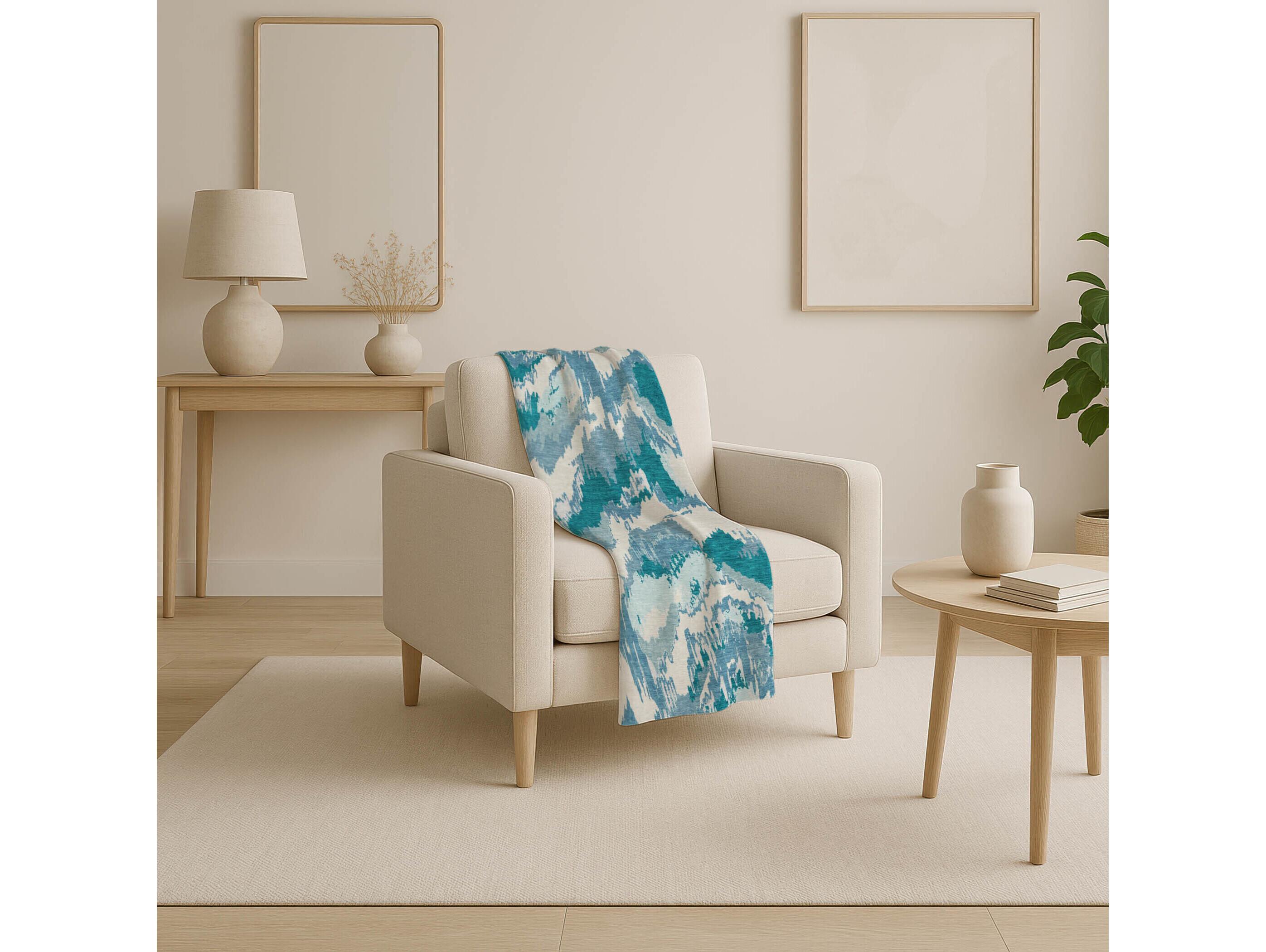 Dalyn Sherpa Teal Polyester Throw