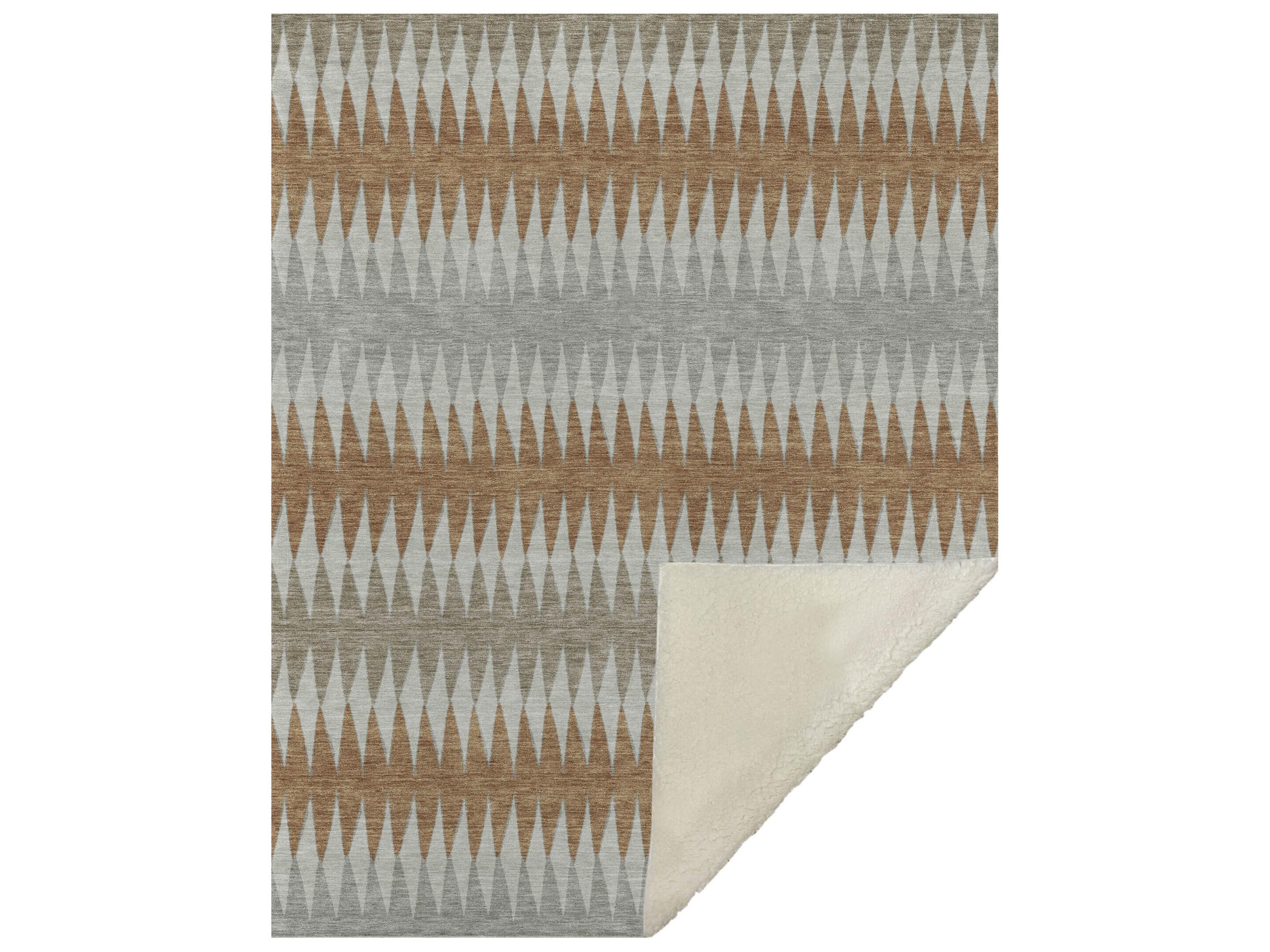 Dalyn Sherpa Orange Polyester Throw