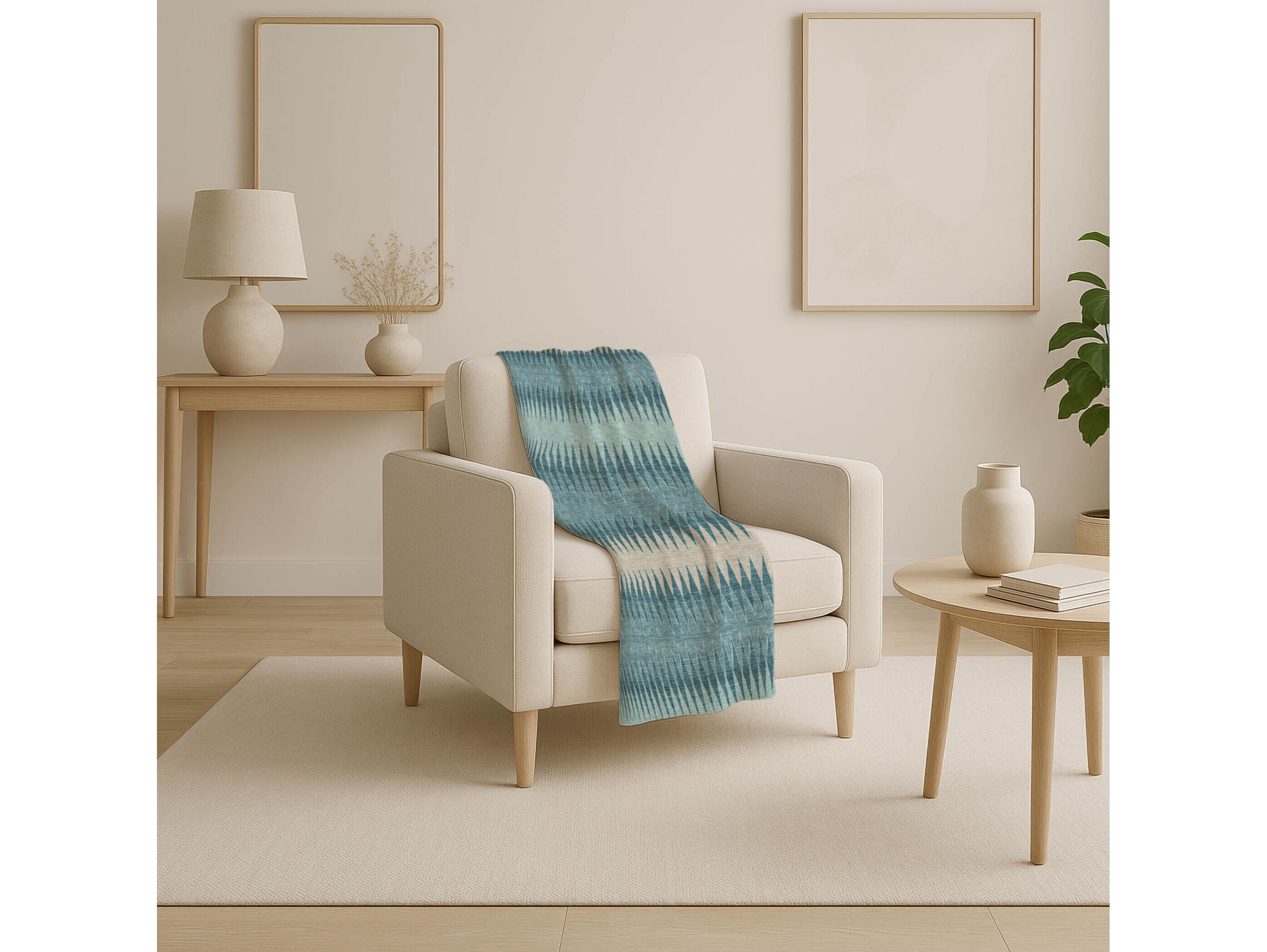 Dalyn Sherpa Teal Polyester Throw