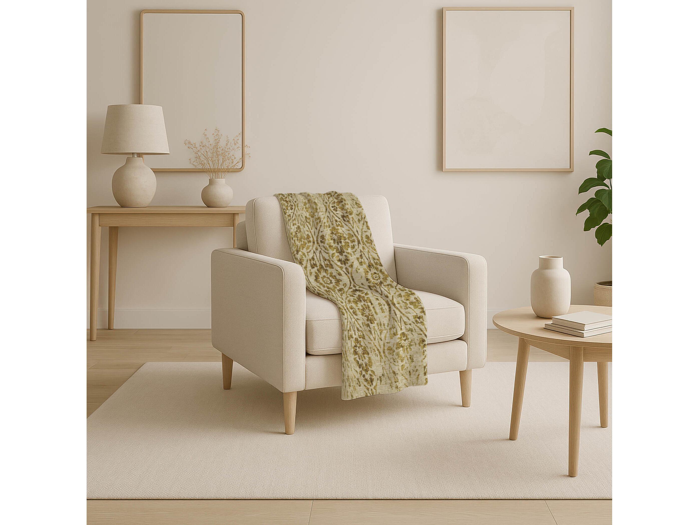 Dalyn Sherpa Gold Polyester Throw