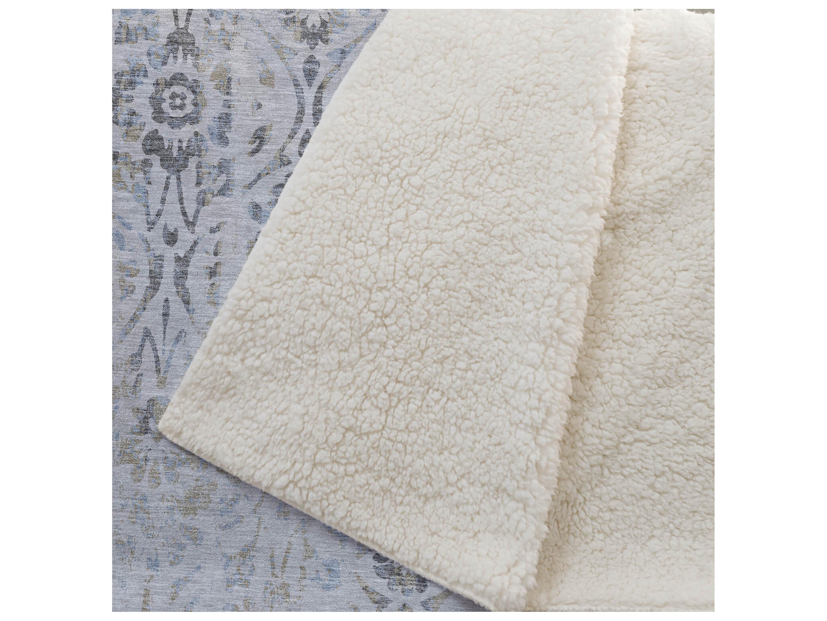 Dalyn Sherpa Gray Polyester Throw