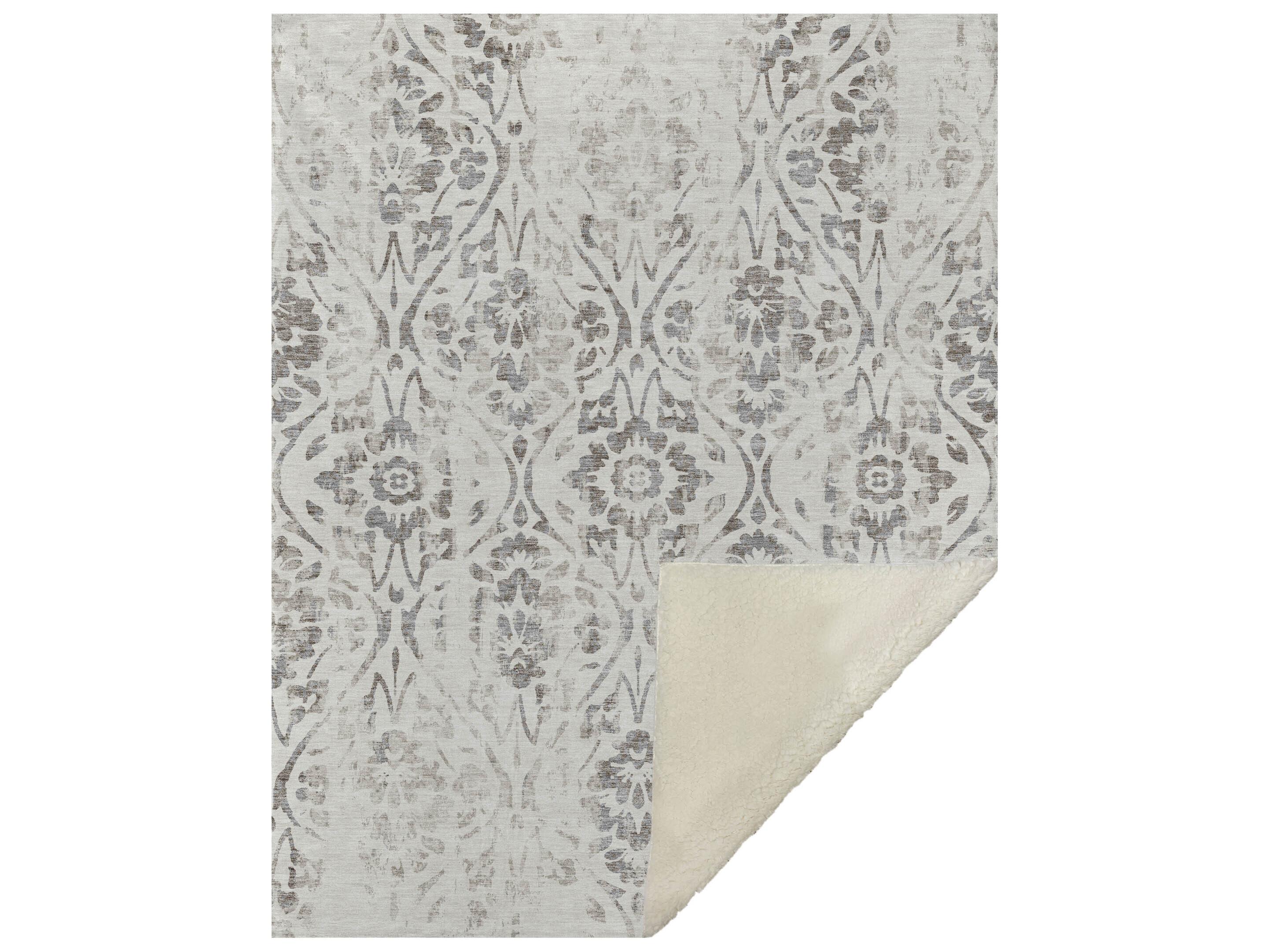 Dalyn Sherpa Ivory Polyester Throw