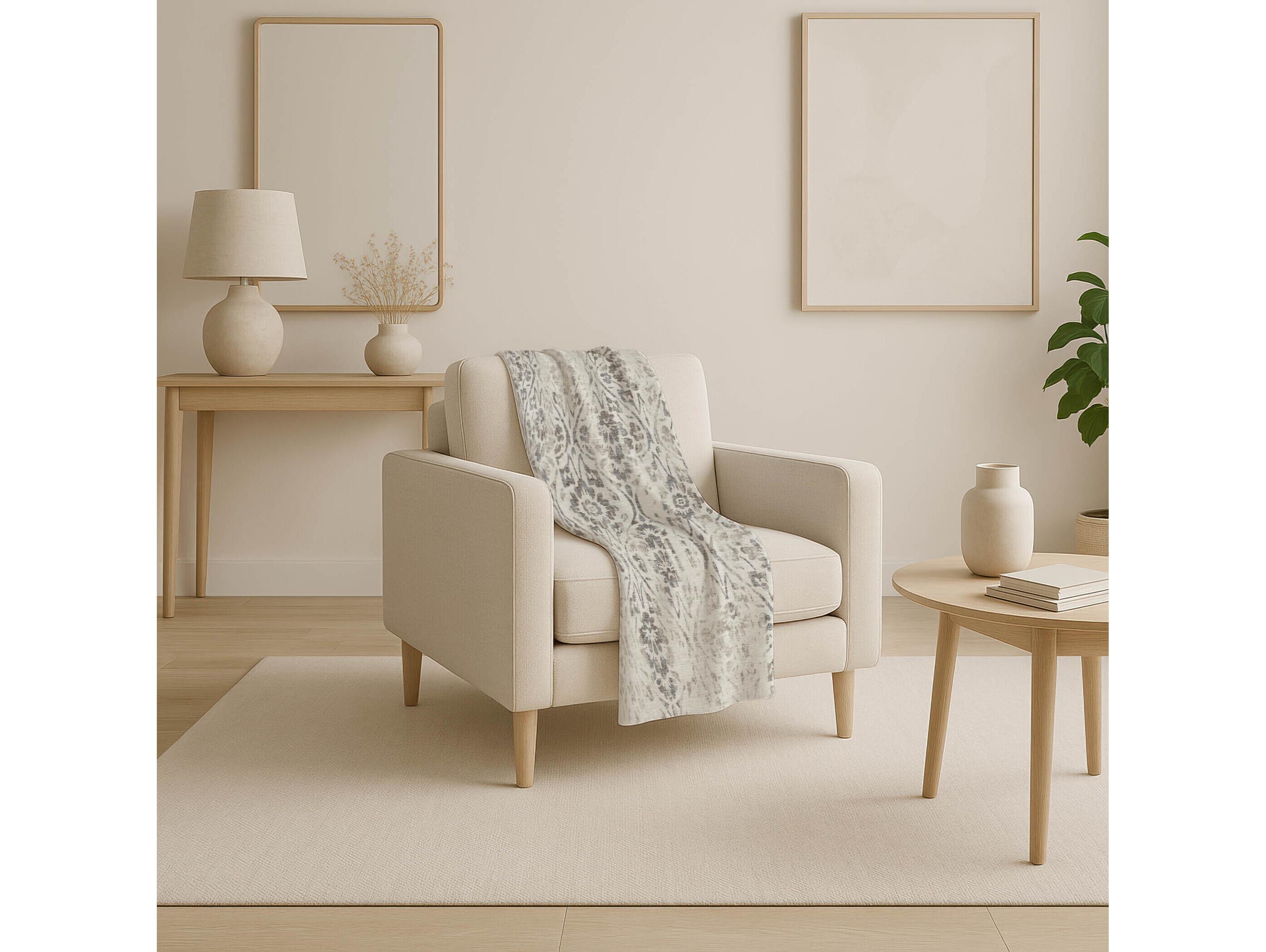 Dalyn Sherpa Ivory Polyester Throw