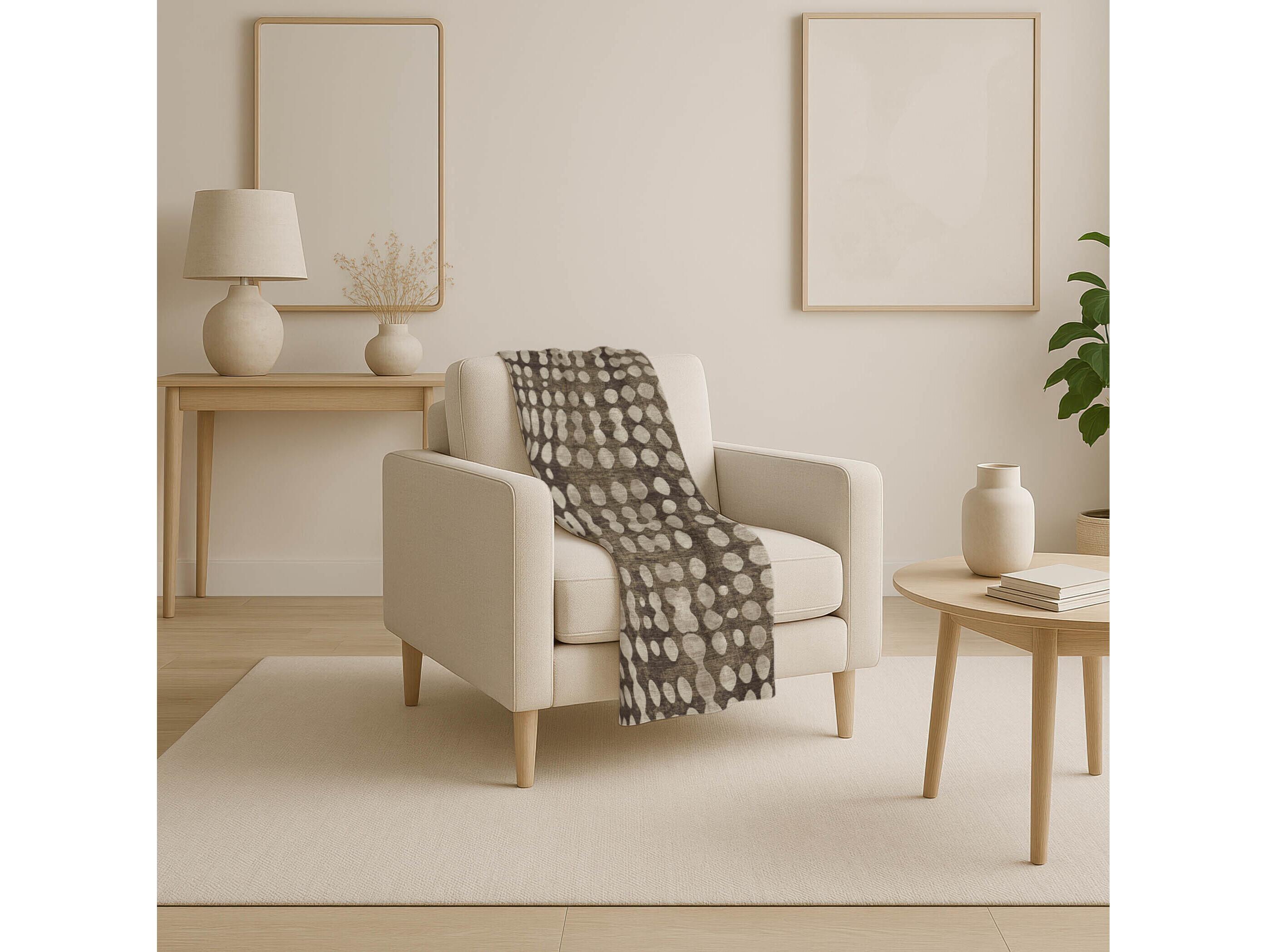 Dalyn Sherpa Brown Polyester Throw