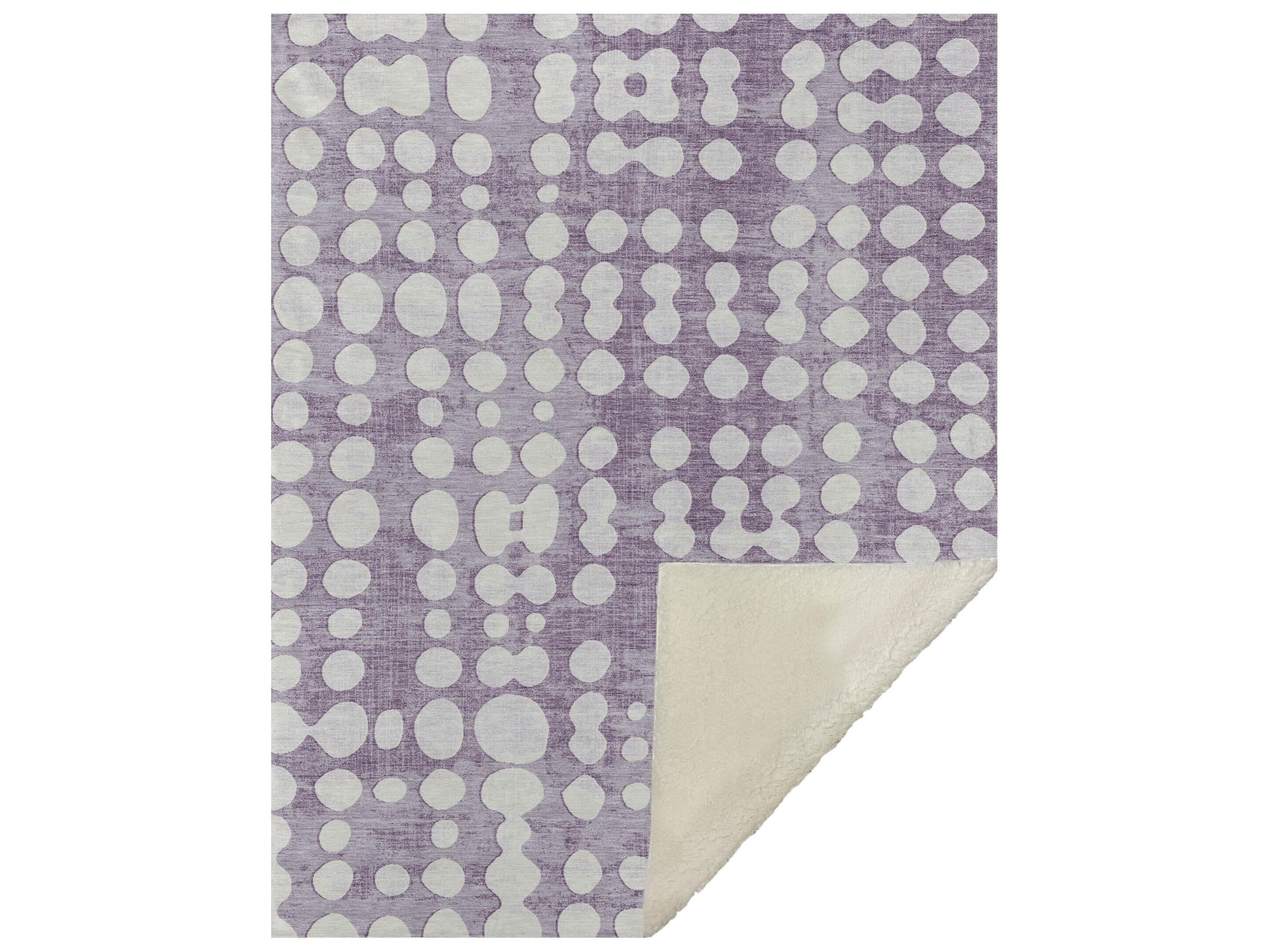 Dalyn Sherpa Purple Polyester Throw